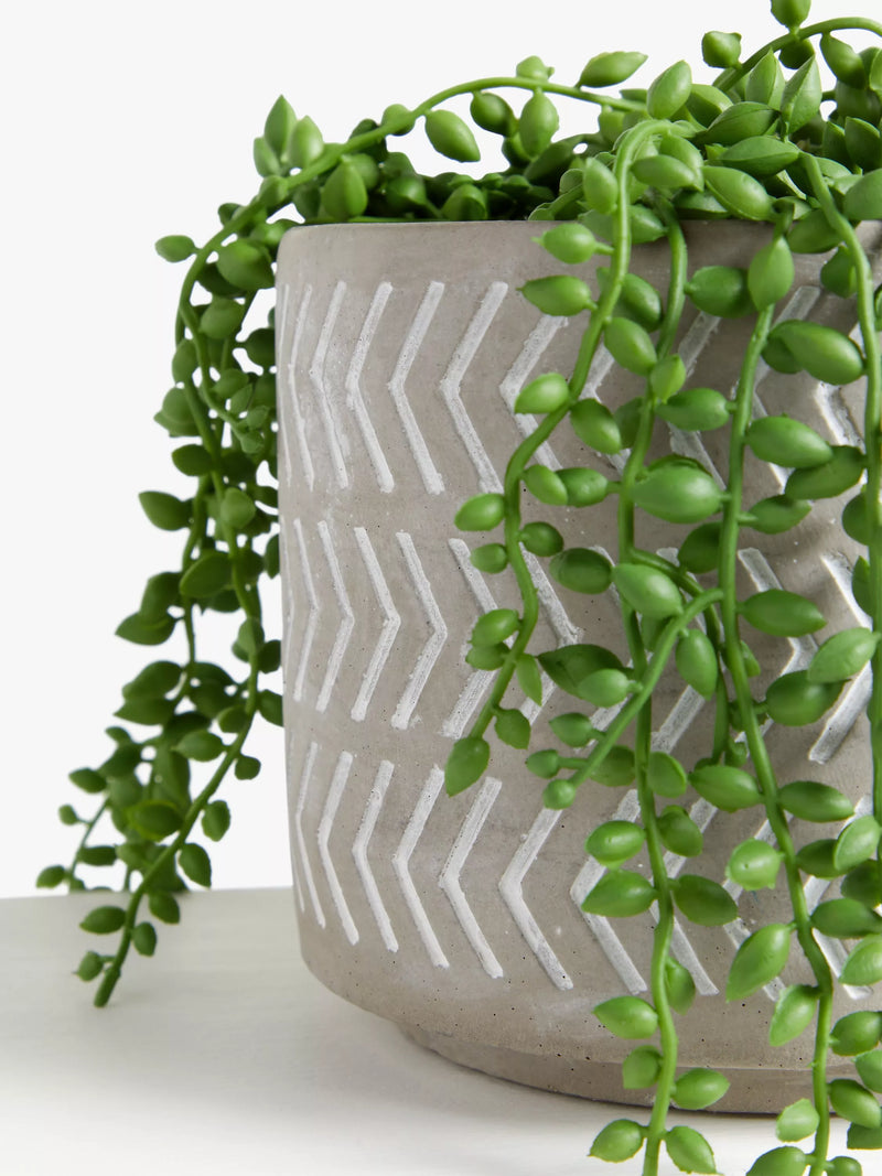 John Lewis Artificial Nickel Plants in Grey Pot (imported from the UK)