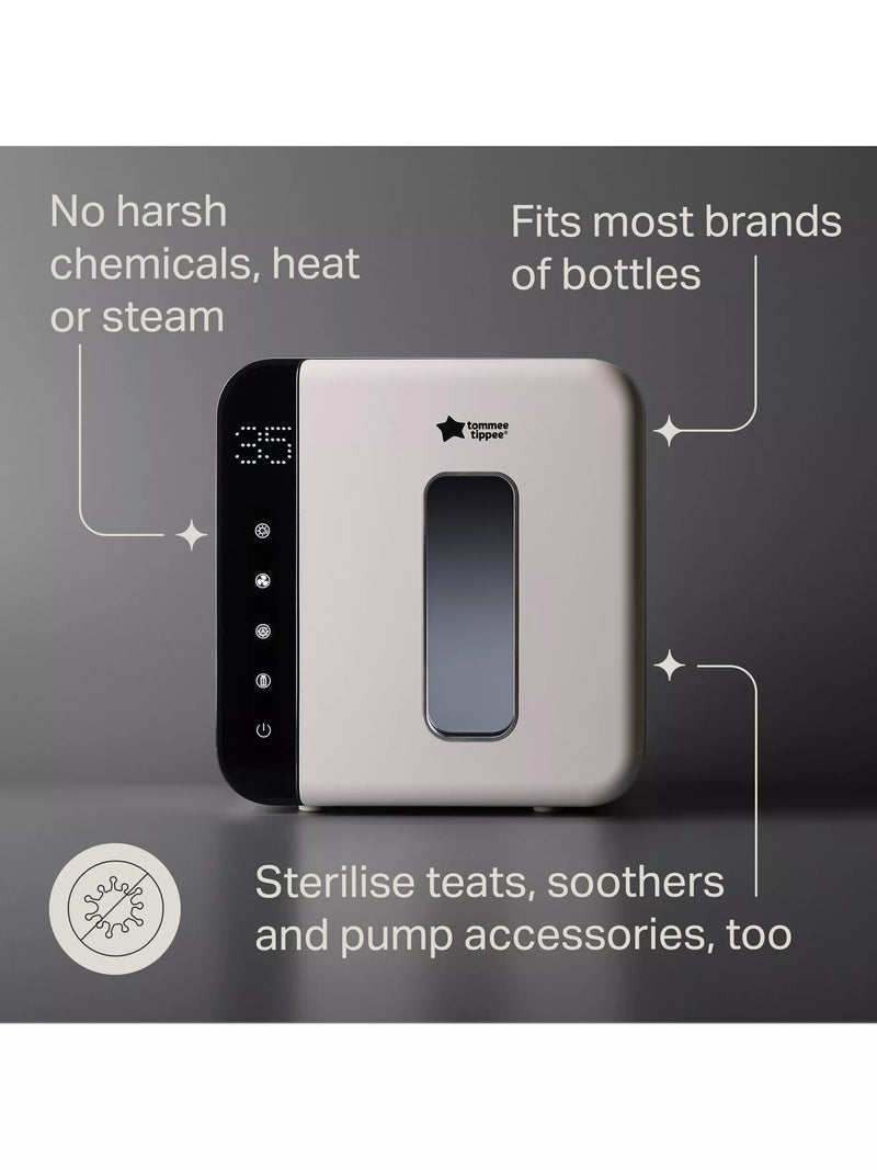 Tommee Tippee electric UV steriliser and dryer for baby bottles with adjustable shelves (British brand)