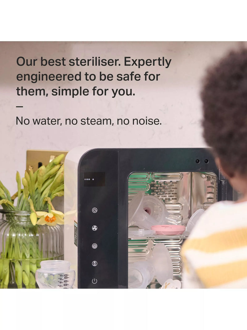 Tommee Tippee electric UV steriliser and dryer for baby bottles with adjustable shelves (British brand)