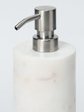 John Lewis marble soap dispenser brushed white marble stainless steel H18cm, UK version