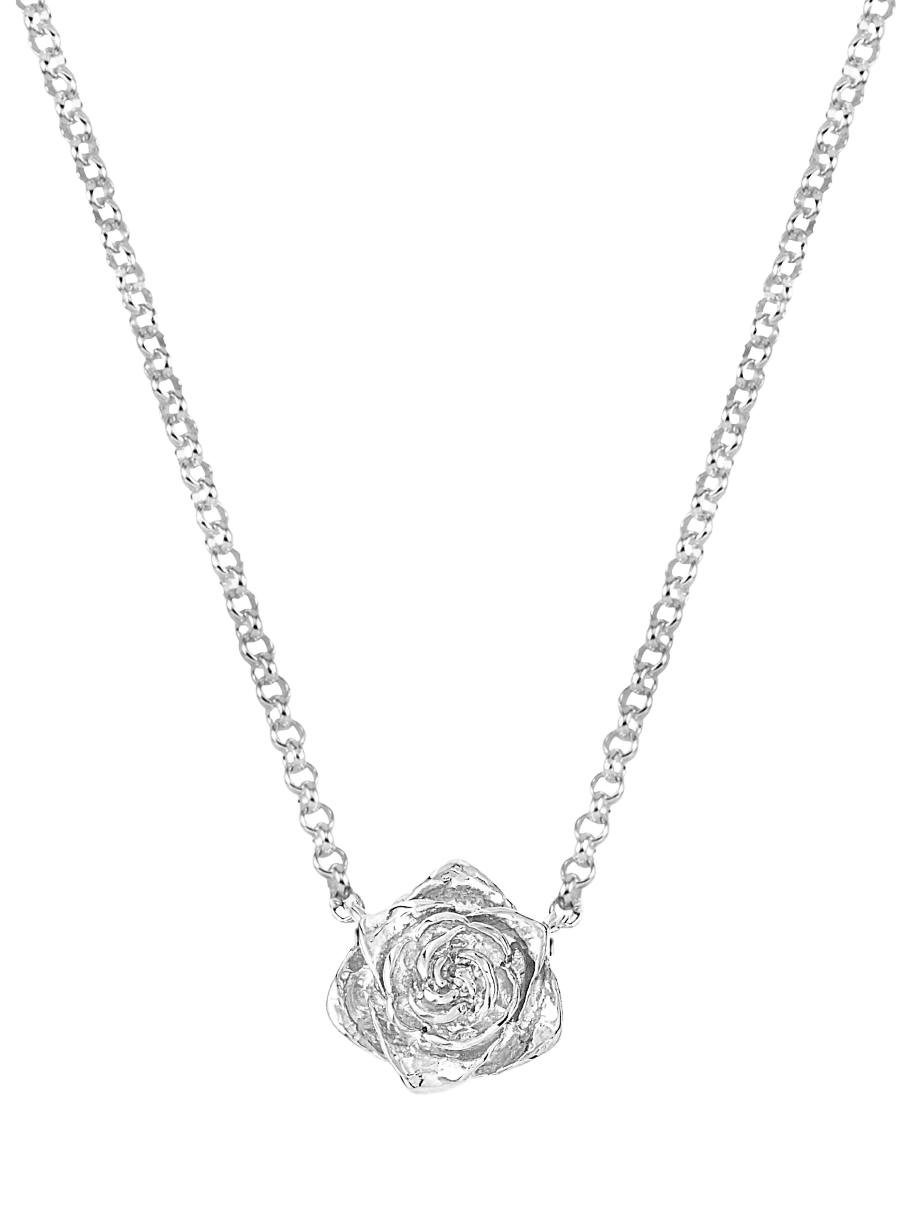 Dower & Hall Wild Rose pendant necklace 46cm - British product