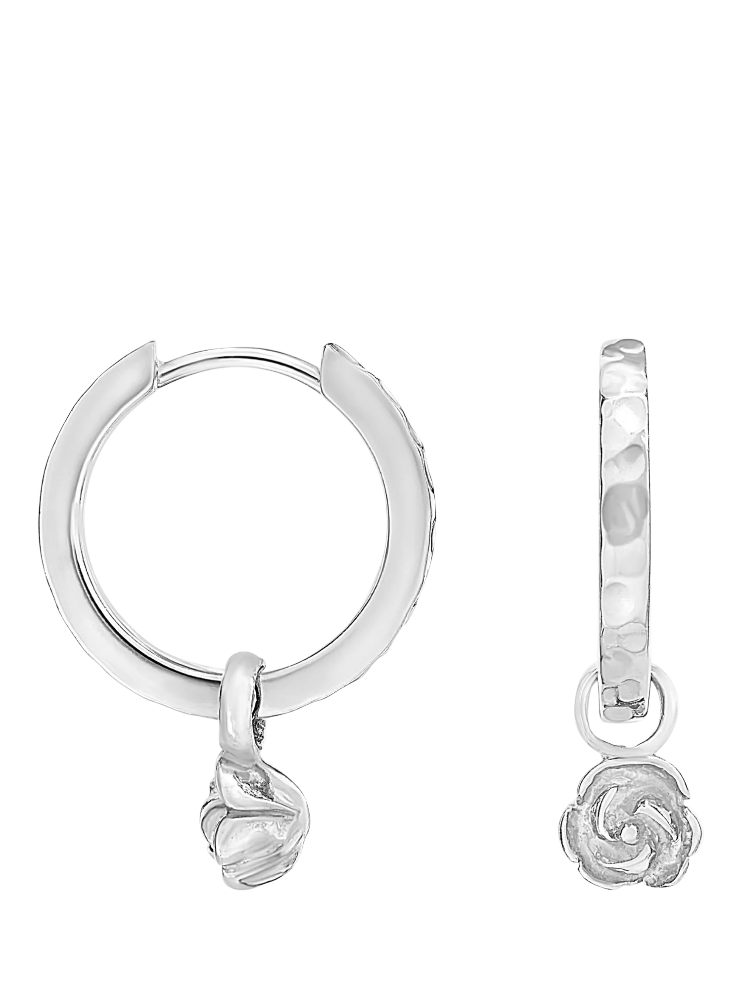 Dower & Hall wild rose earrings silver - British product