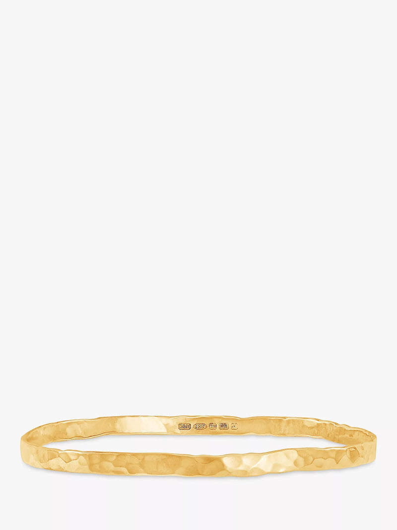 Dower & Hall gold hammered bangle, imported from the UK