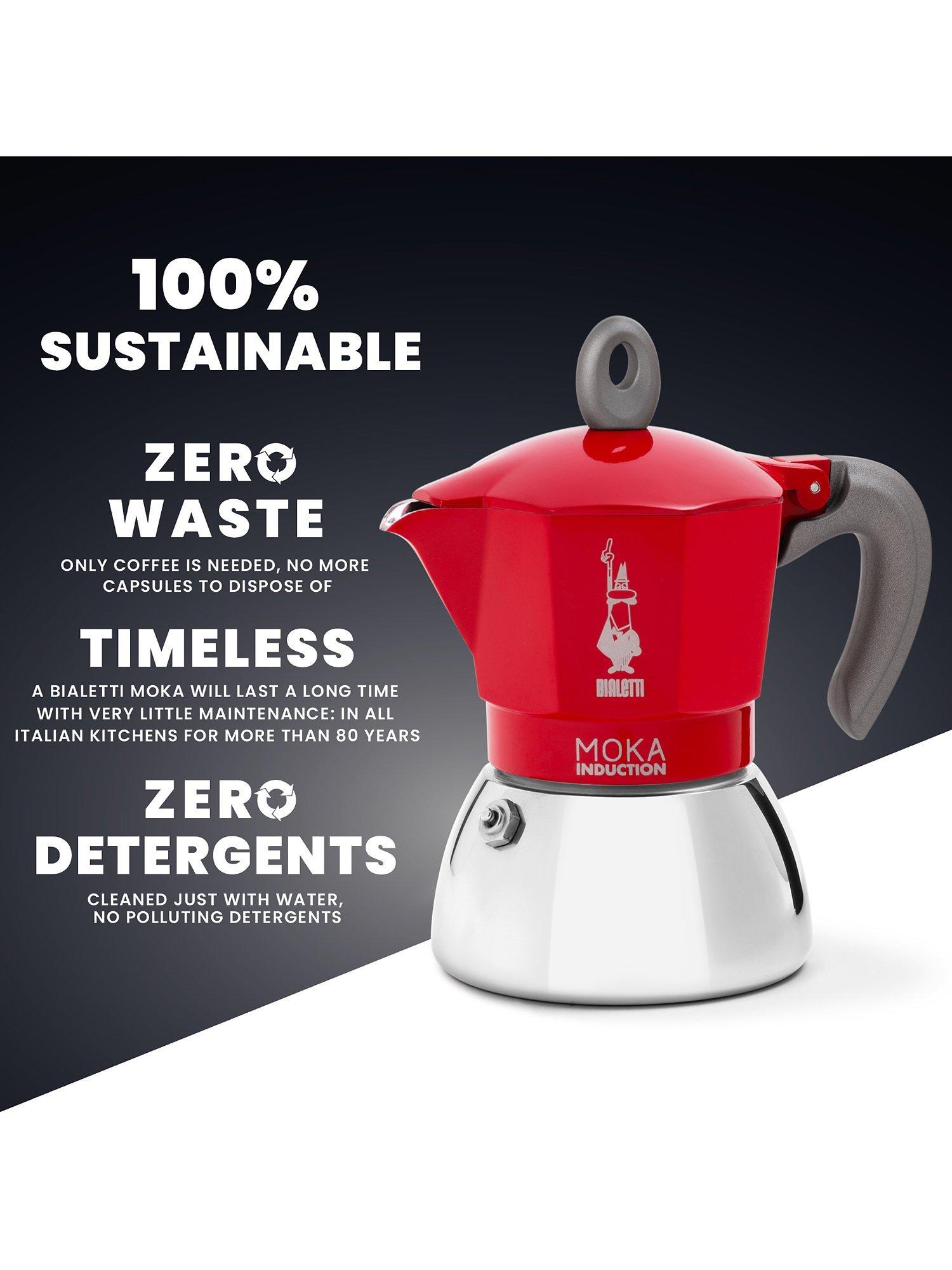 Bialetti Moka Induction coffee maker 4 cups red, UK version