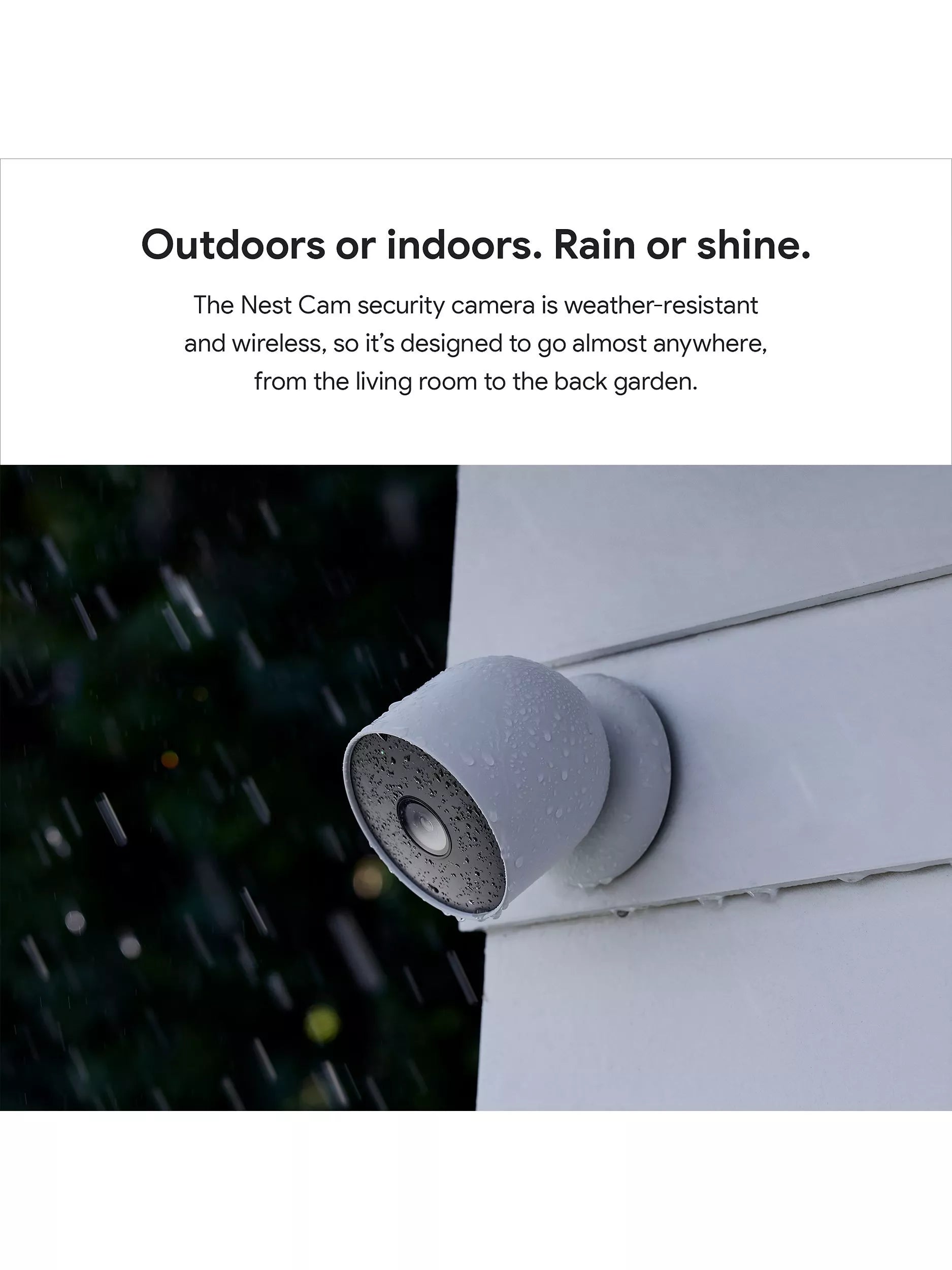Google Nest Cam battery-powered security camera, imported from the UK