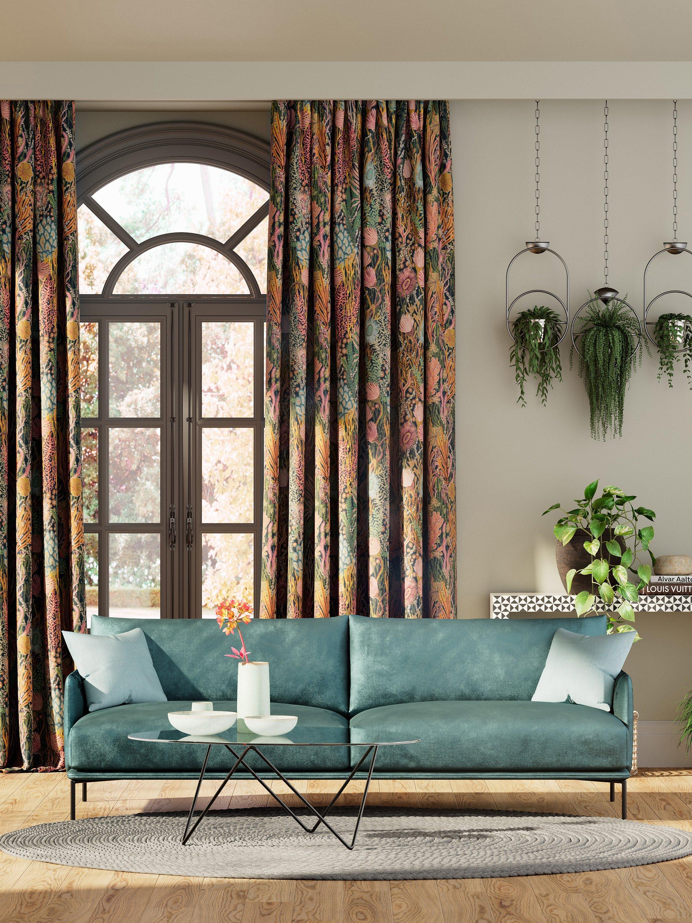 Harlequin Acropora furnishing fabric with floral pattern - British product