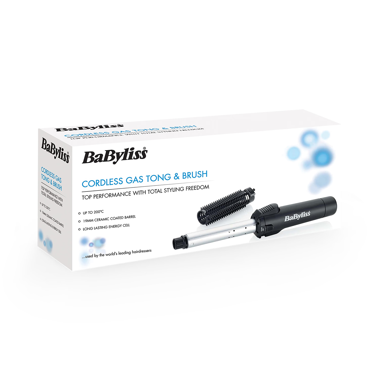 BaByliss cordless gas ceramic curling tong 19mm, UK version