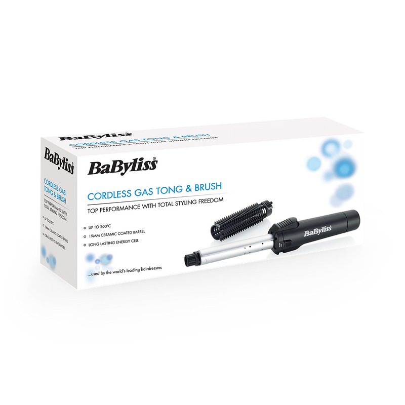 BaByliss cordless gas ceramic curling tong 19mm, UK version