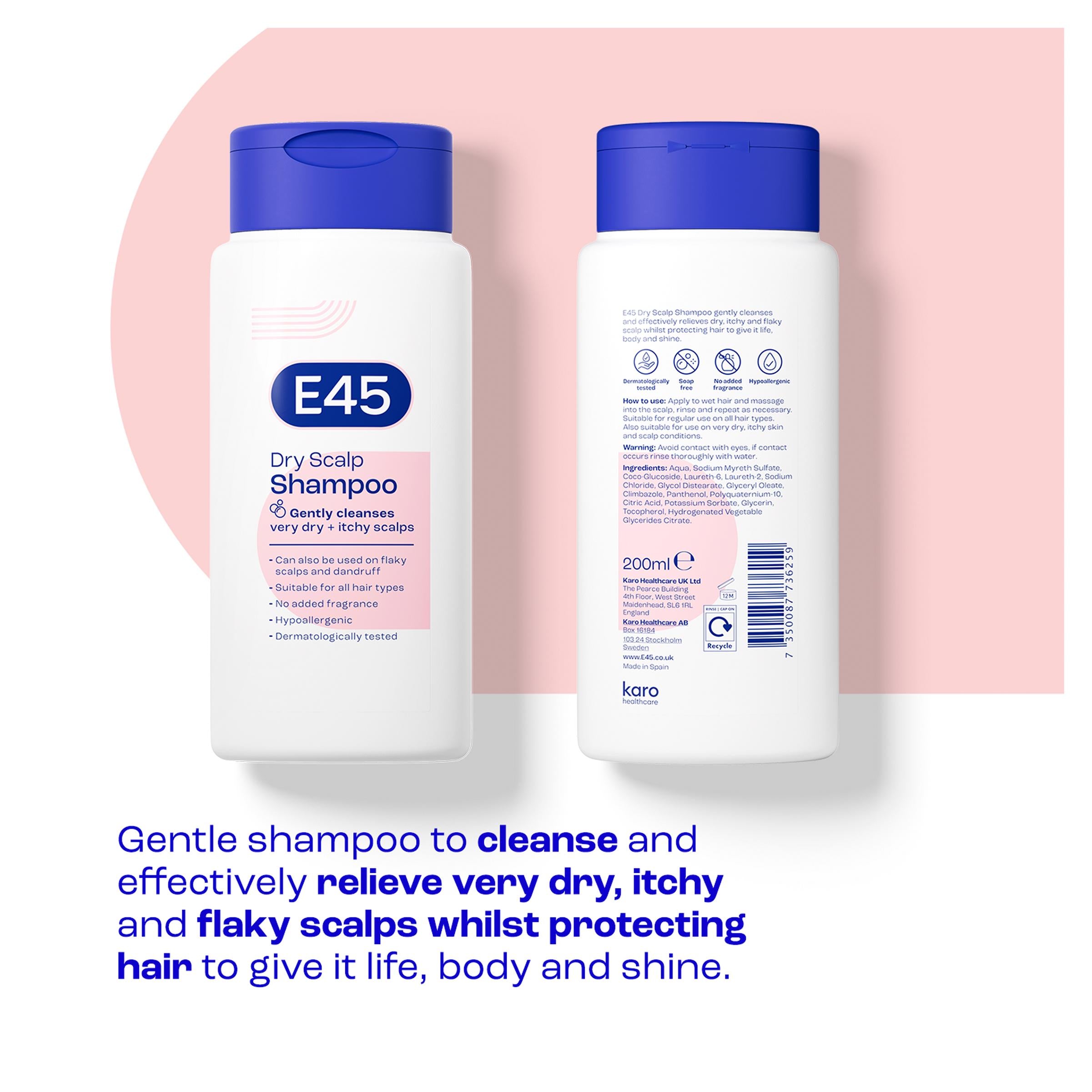 E45 Dry Scalp Shampoo 200ml (British brand)
