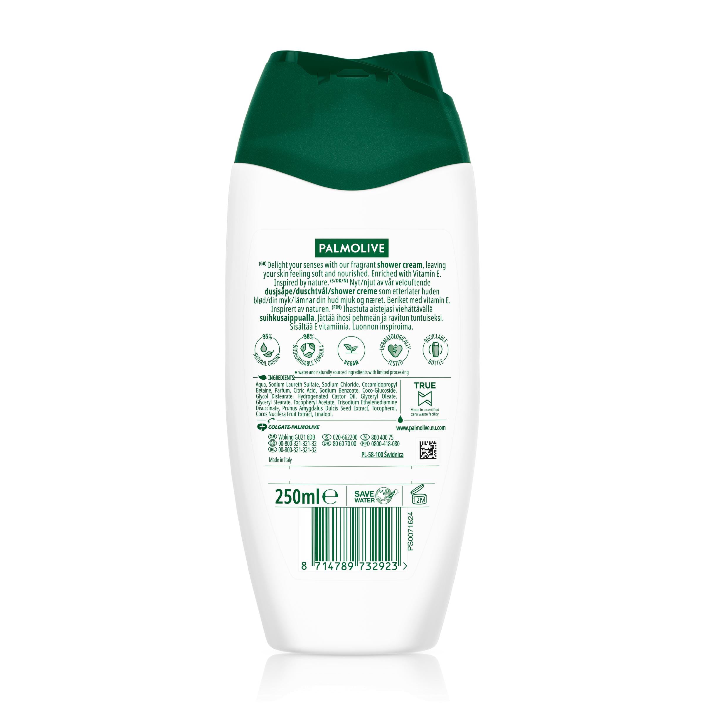 Palmolive Naturals Coconut shower gel 250ml, imported from the UK