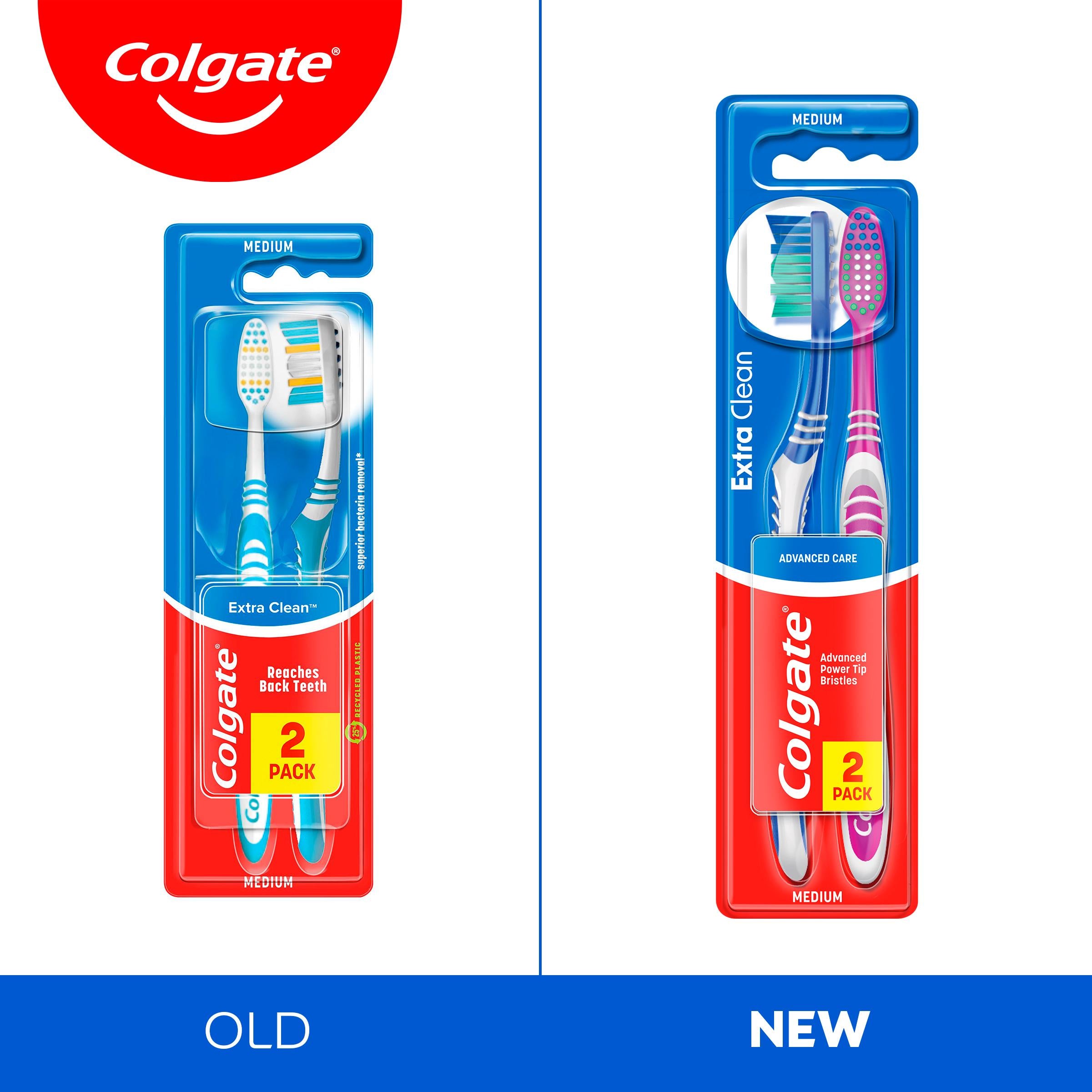 Colgate Premier Clean Medium Toothbrush Pack x2 - British product