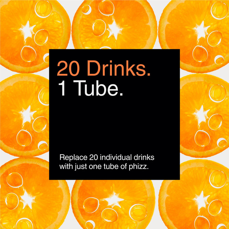 Phizz effervescent tablets orange 20 pack - British product