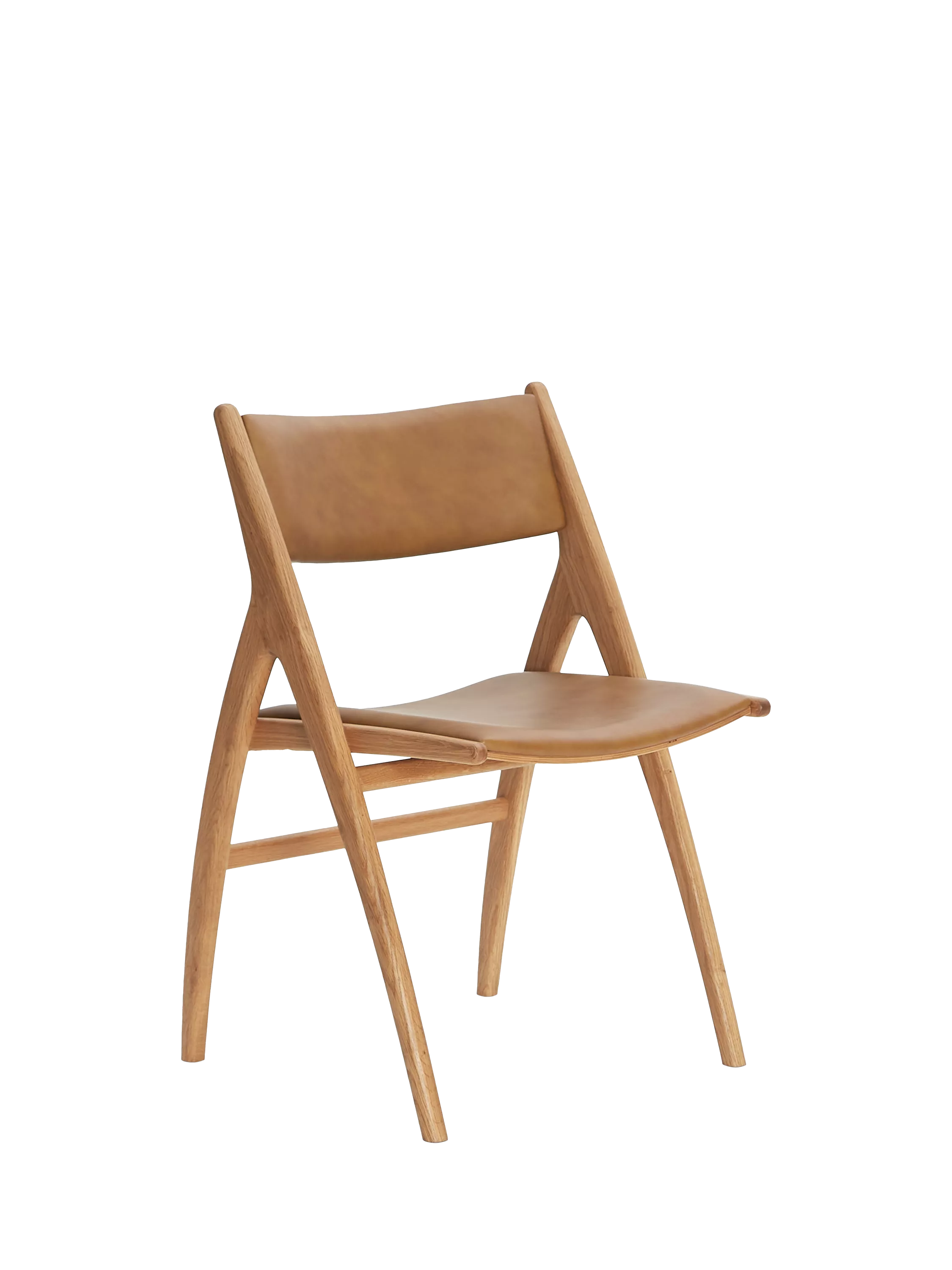 John Lewis X-Ray leather dining chair oak finish, UK version