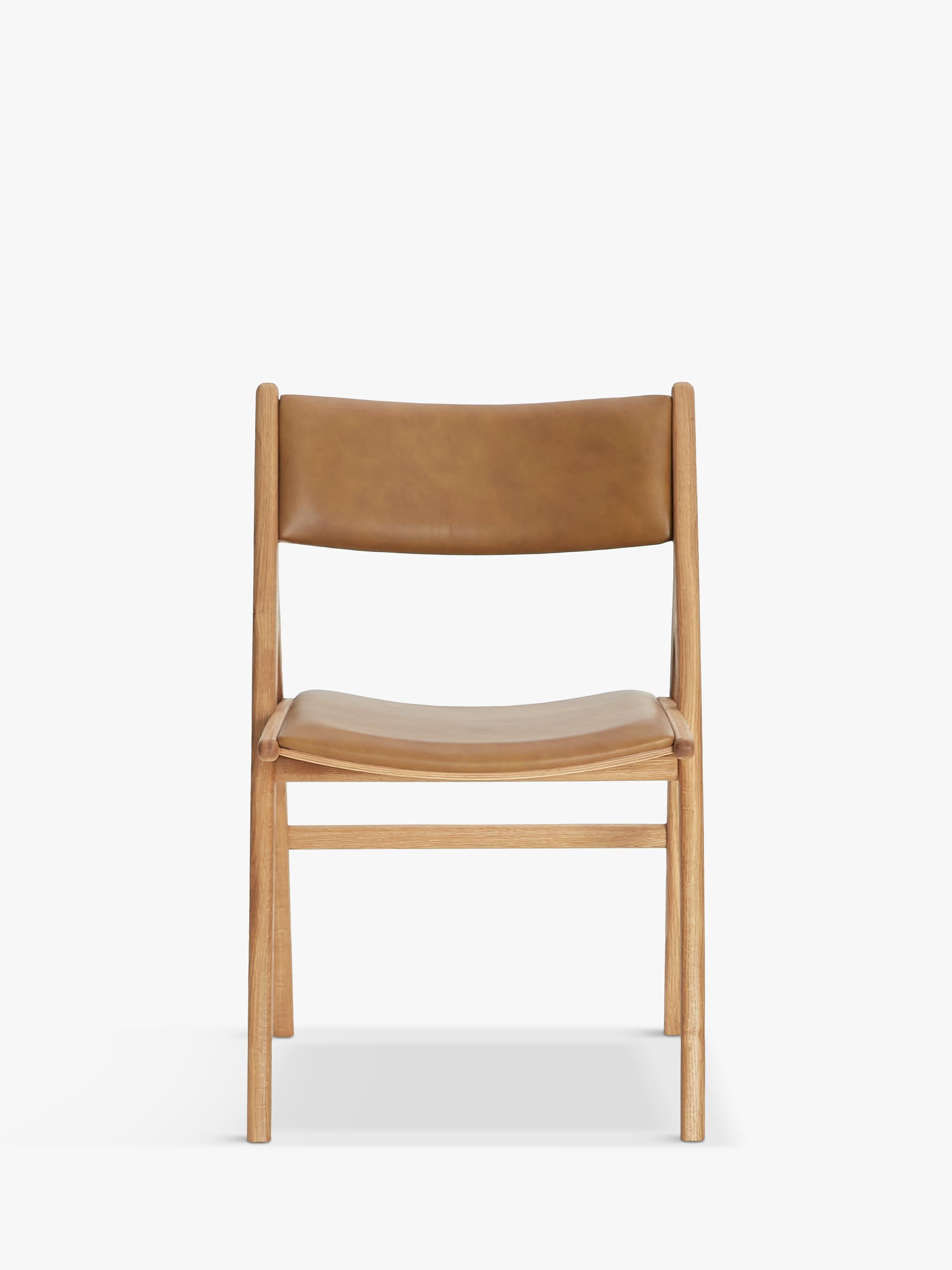 John Lewis X-Ray leather dining chair oak finish, UK version