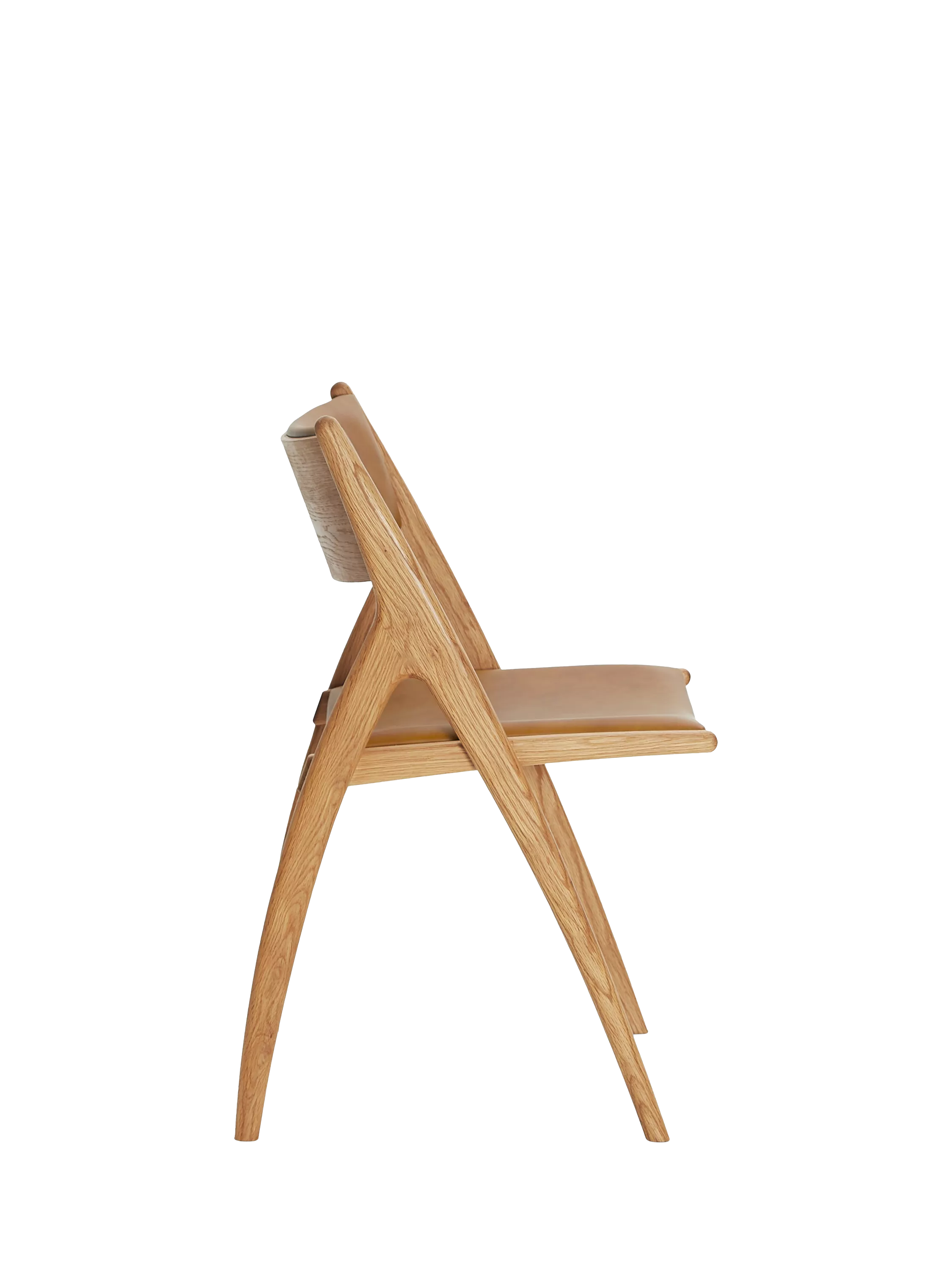 John Lewis X-Ray leather dining chair oak finish, UK version