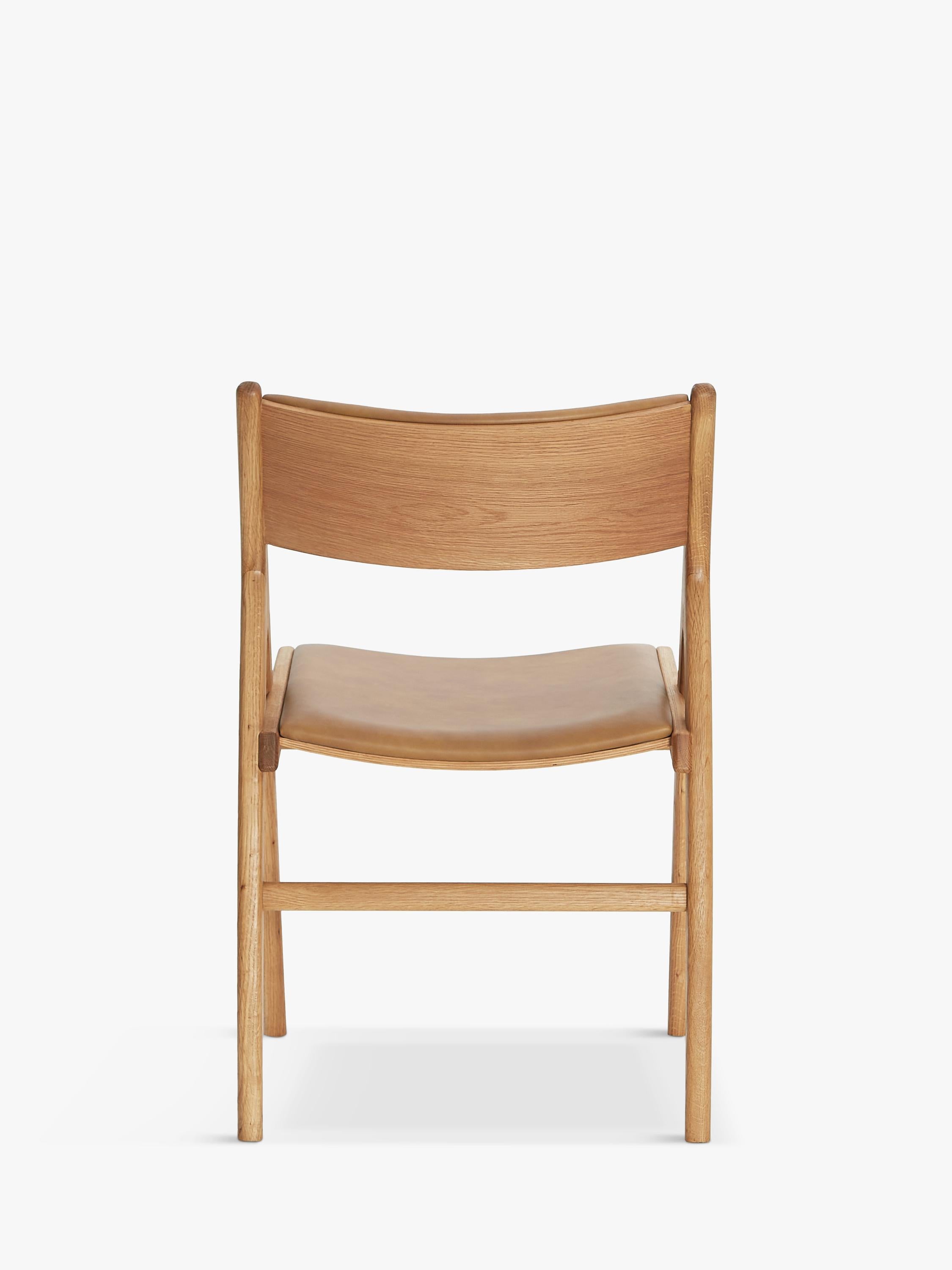 John Lewis X-Ray leather dining chair oak finish, UK version
