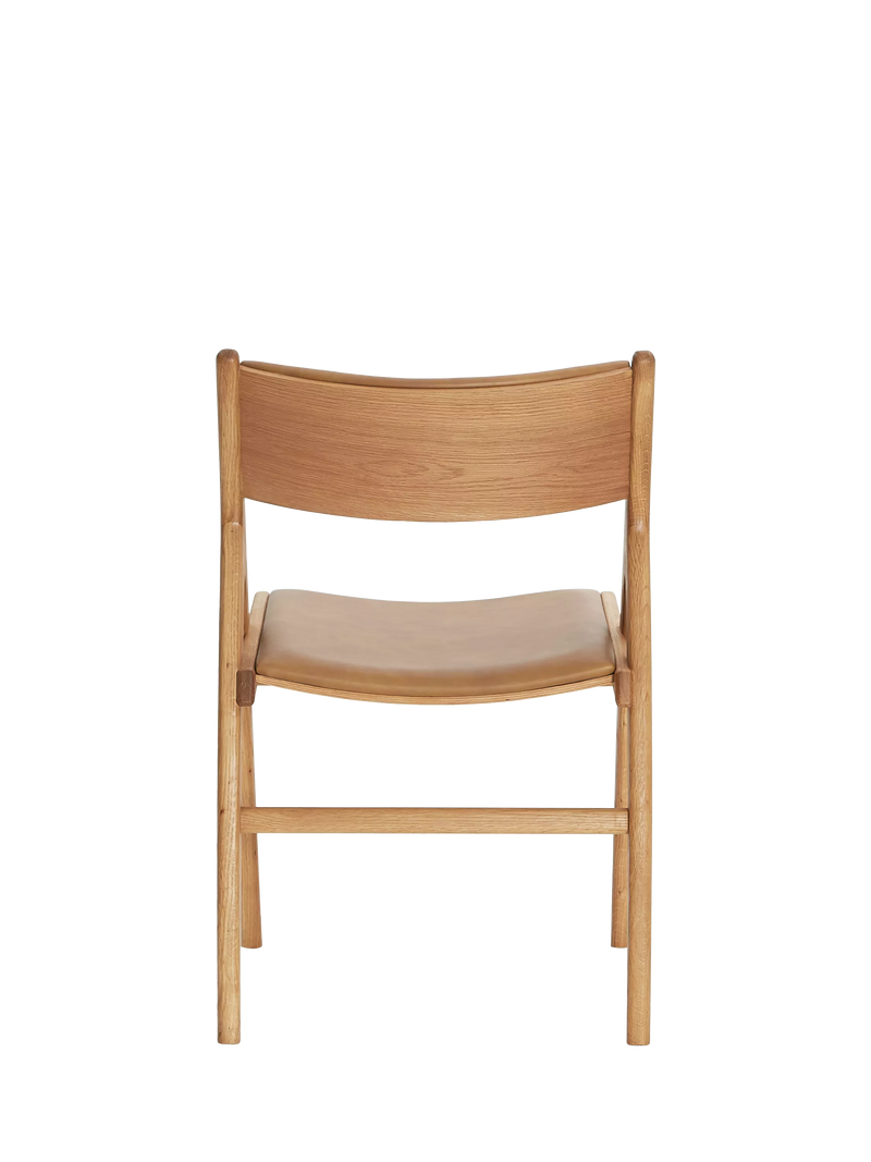 John Lewis X-Ray leather dining chair oak finish, UK version