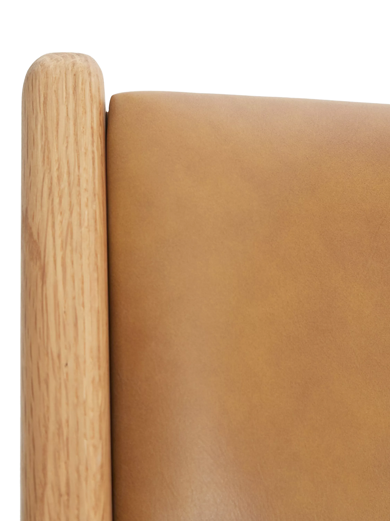 John Lewis X-Ray leather dining chair oak finish, UK version