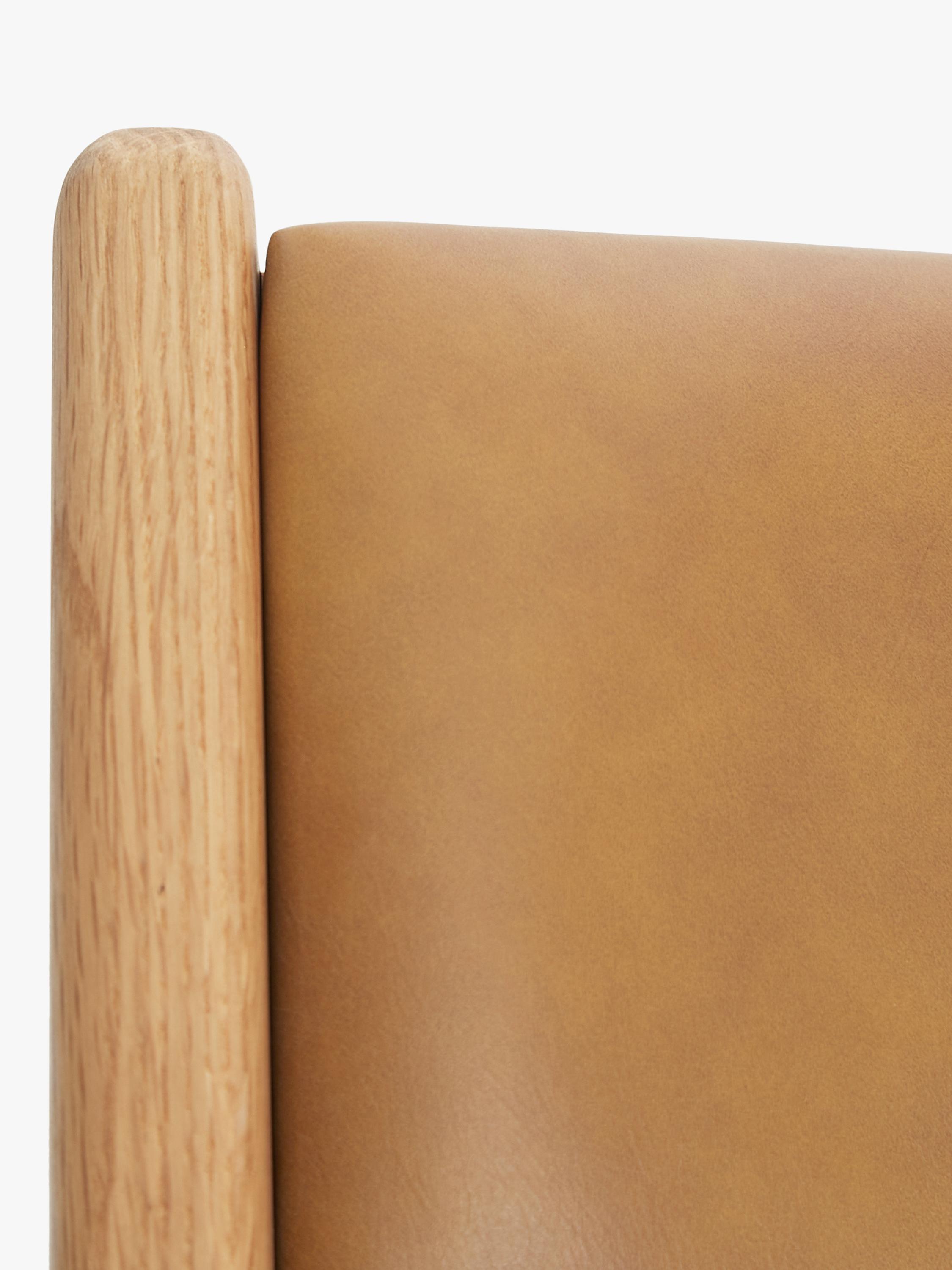 John Lewis X-Ray leather dining chair oak finish, UK version
