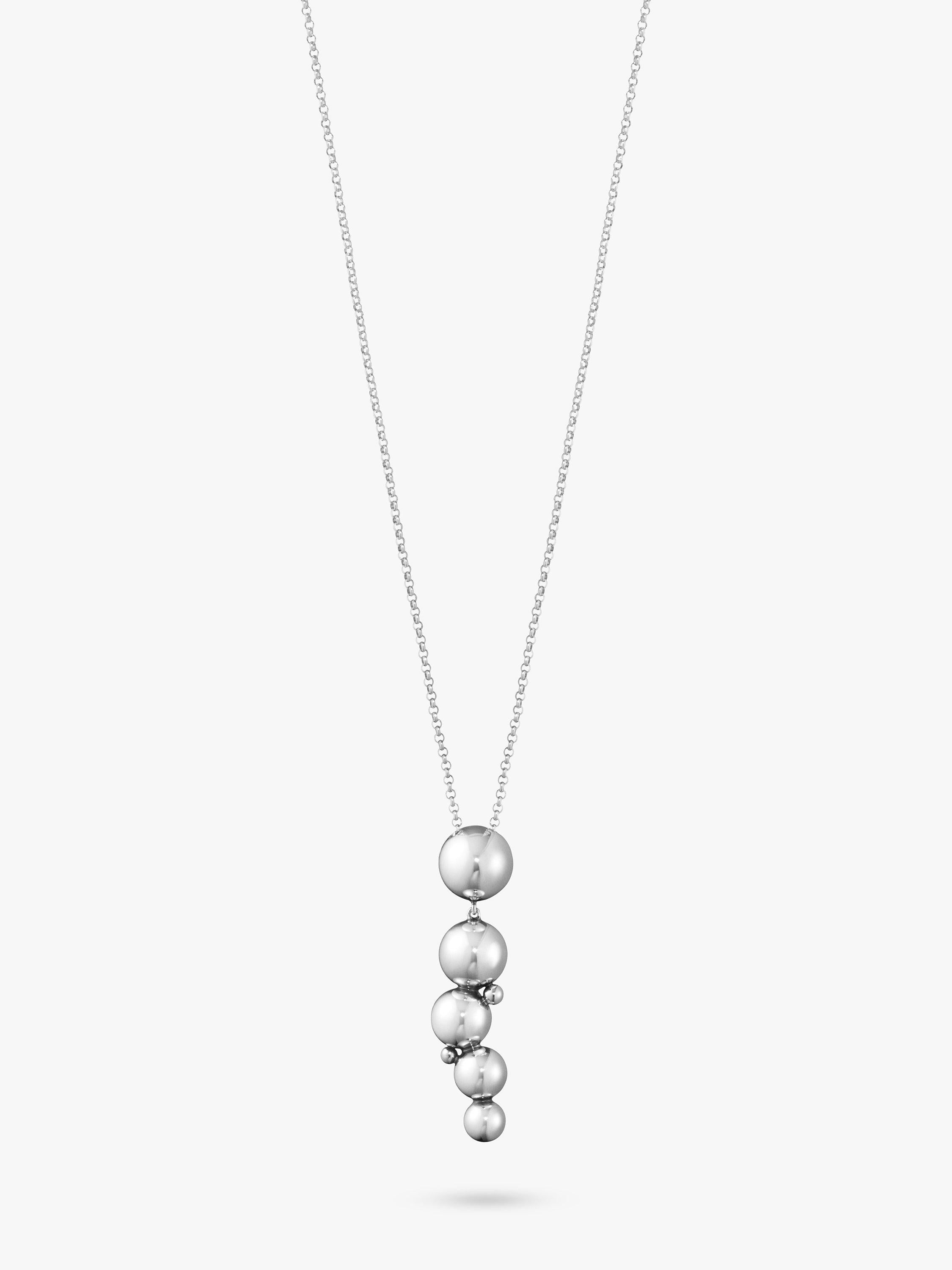 Georg Jensen abstract grape cluster sterling silver pendant with oxidised finish - British product