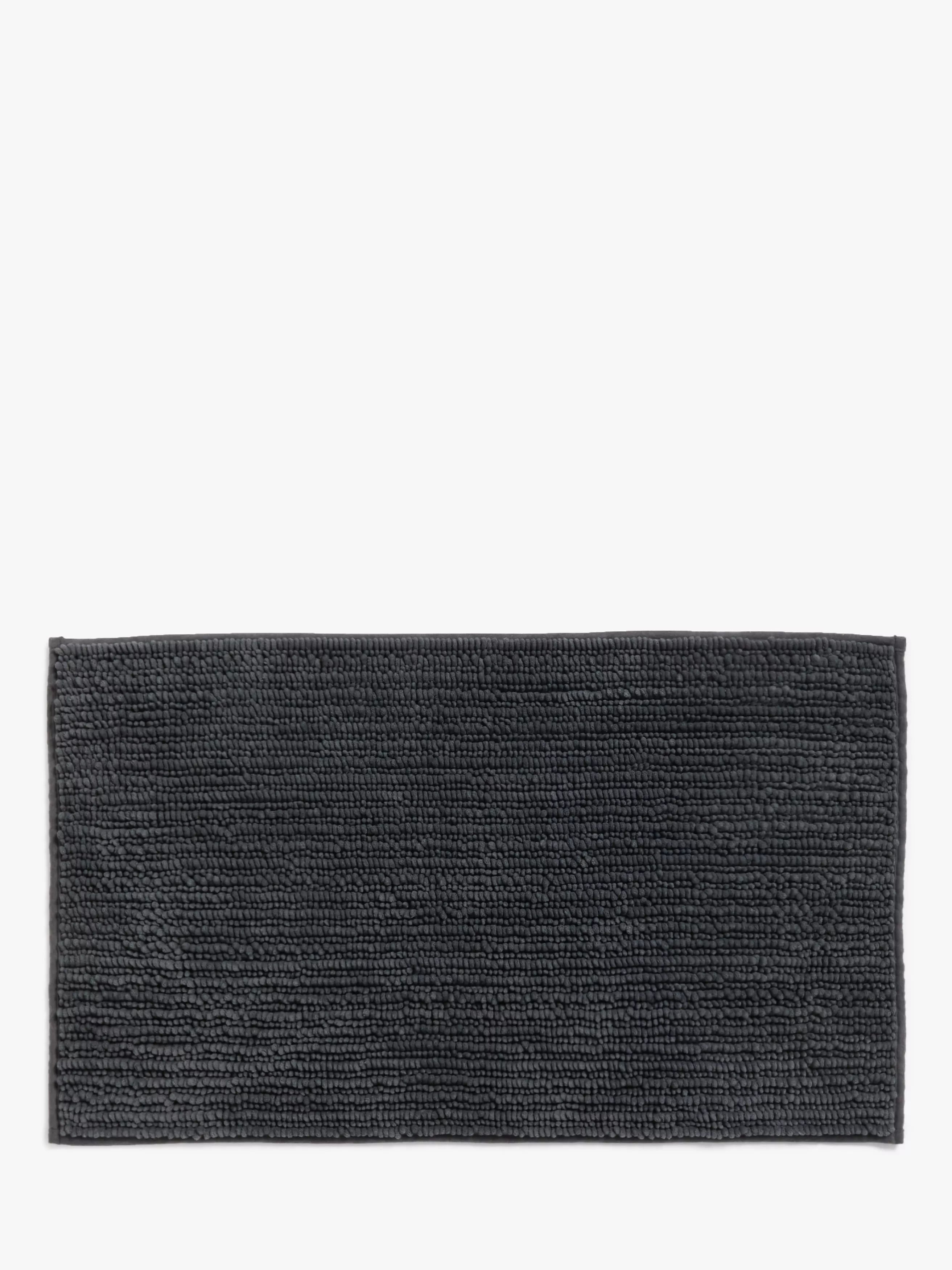 John Lewis Recycled Polyester Quick Dry Bobble Bath Mat, Dark Steel