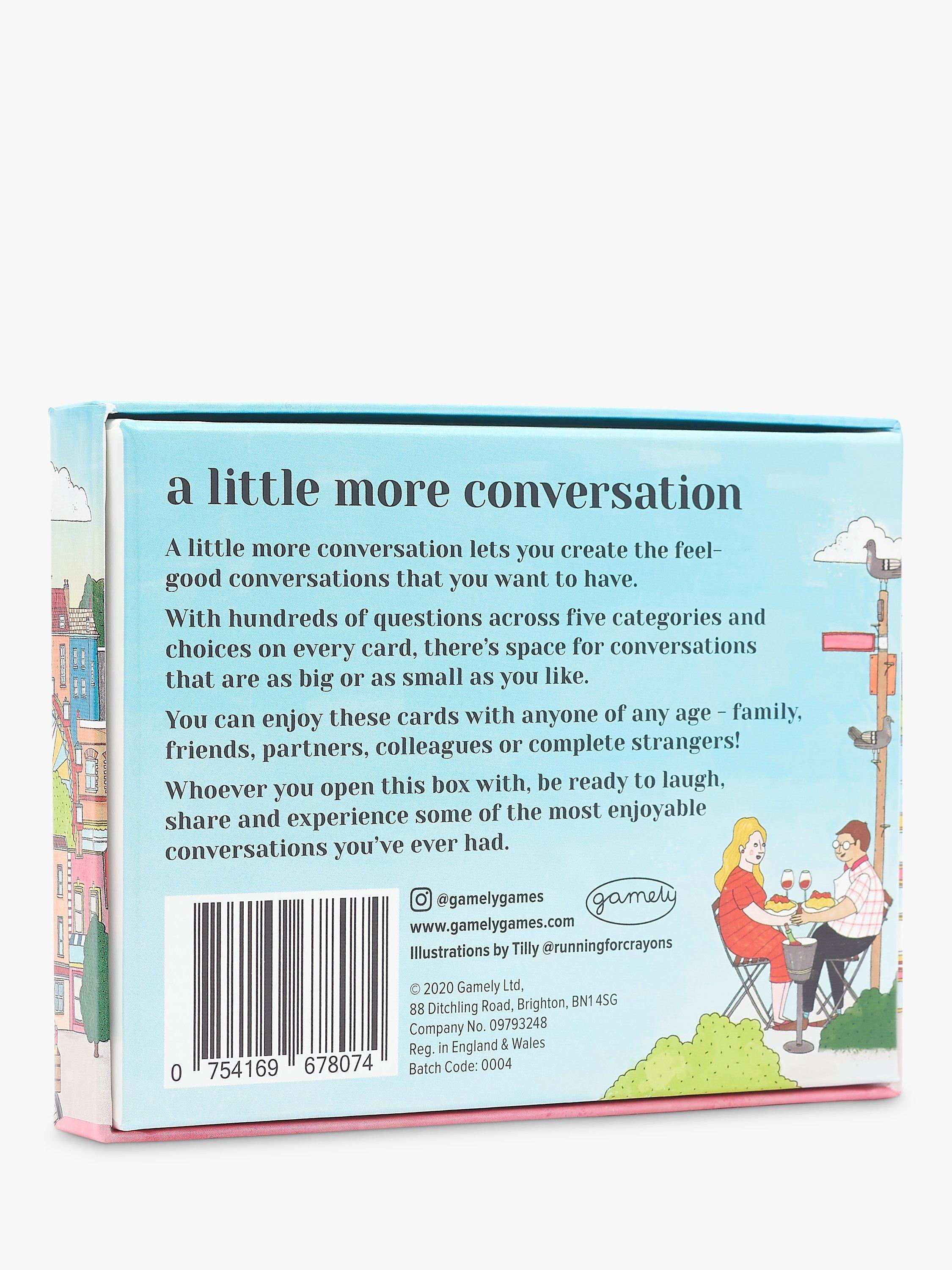 Gamely A Little More Conversation Question Cards, UK version