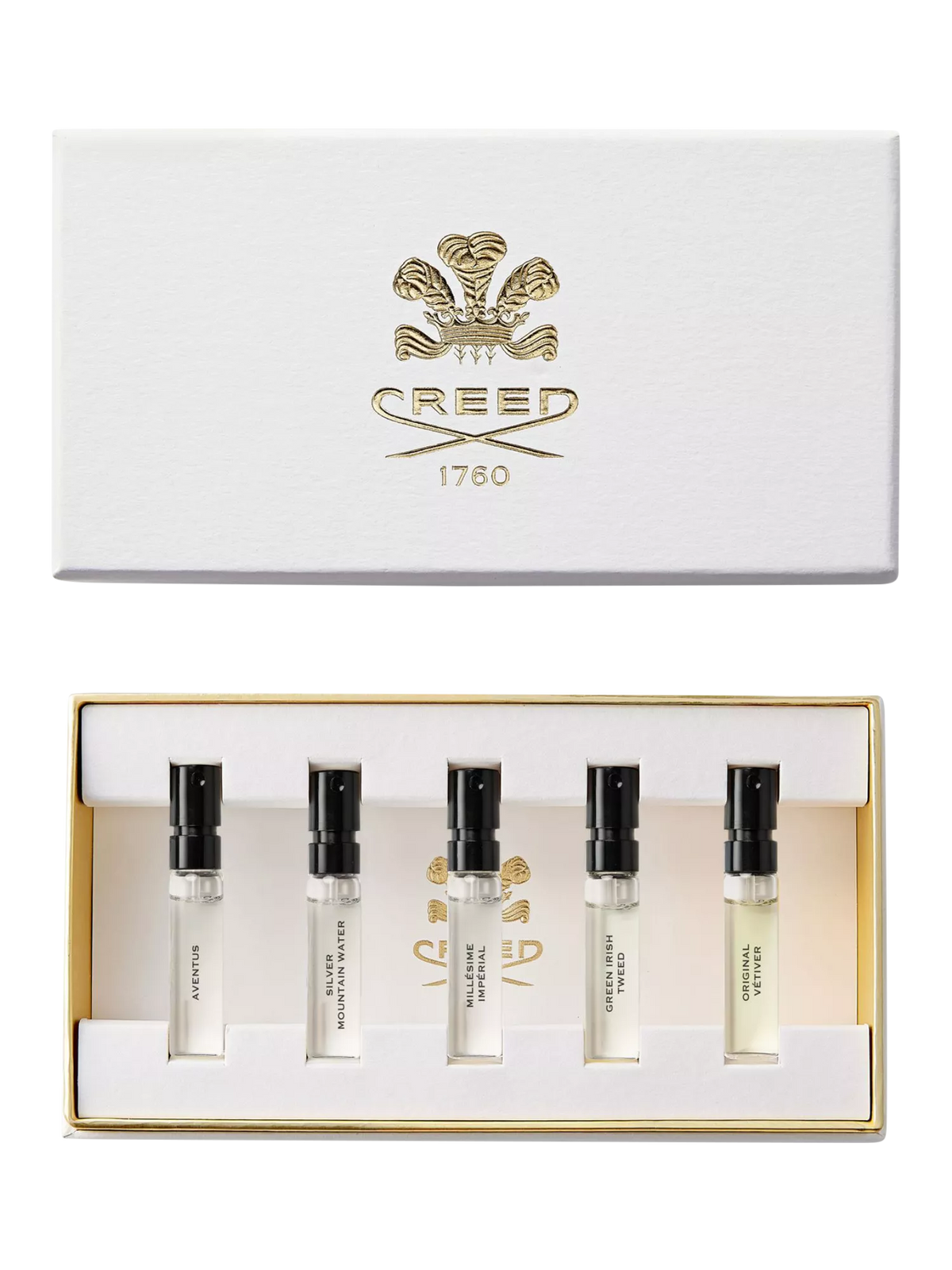 CREED men's fragrance sample gift set with 5 x 1.7ml vials - British product