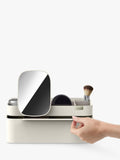 Joseph Joseph large cosmetic organiser with removable mirror in shell finish, UK version