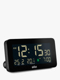 Braun BC10 LCD Digital Alarm Clock, Black