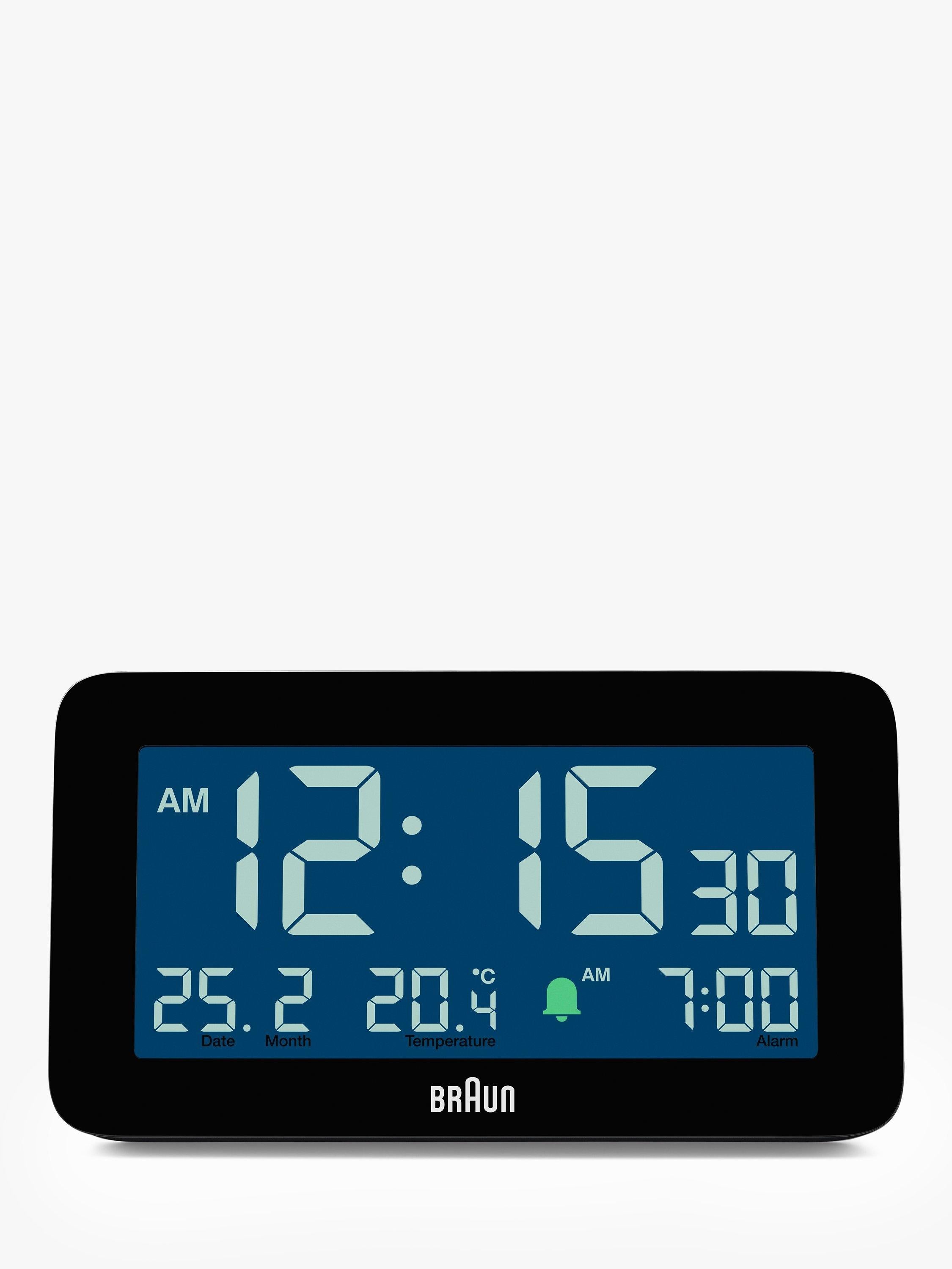 Braun BC10 LCD Digital Alarm Clock, Black