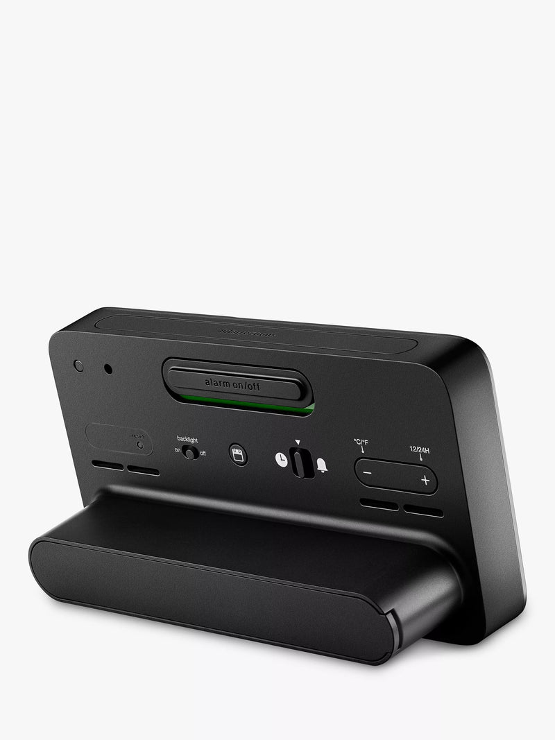 Braun digital alarm clock with LCD display and backlight, black - British product