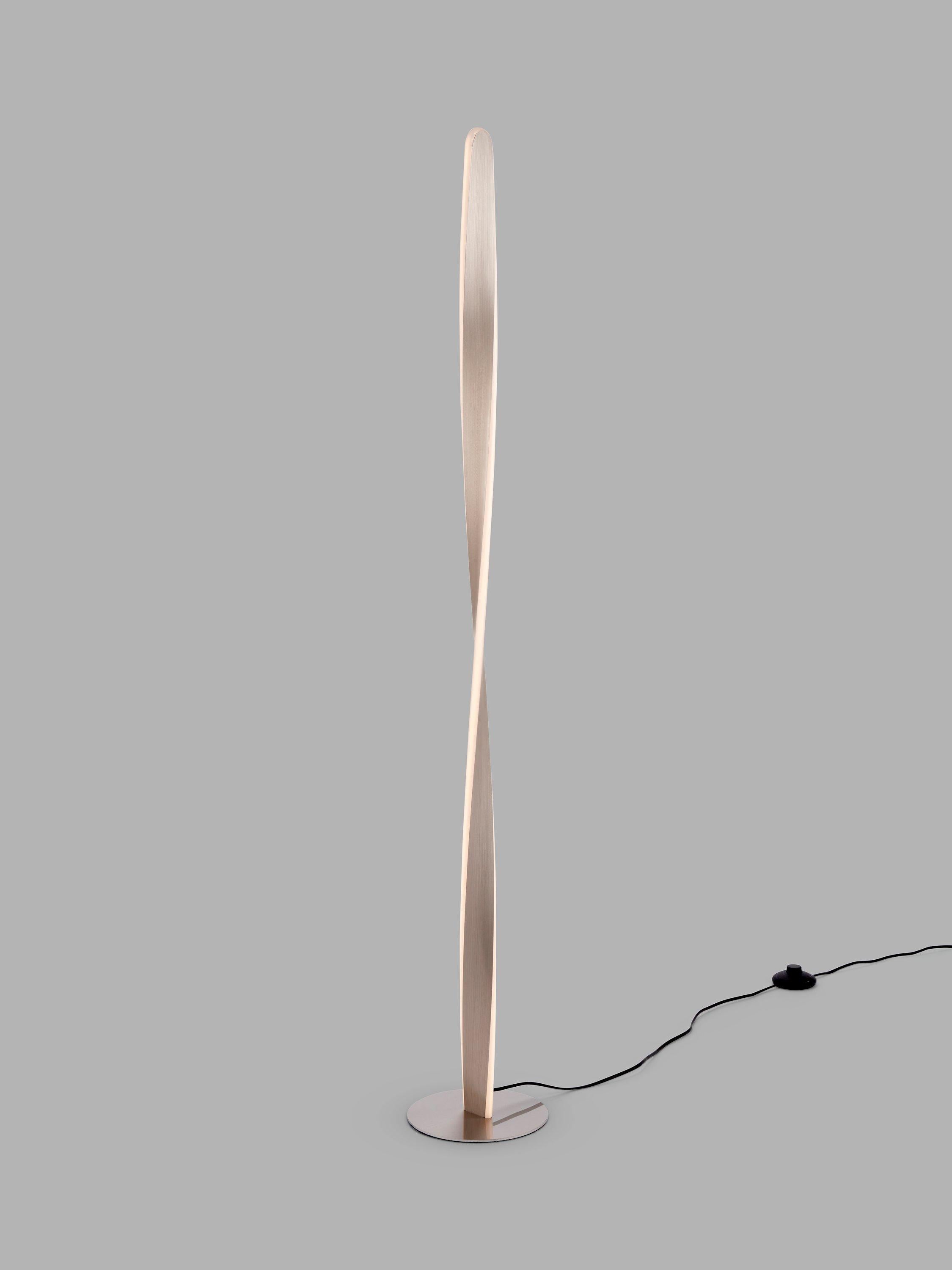 John Lewis Twist LED floor lamp brushed aluminium (British brand)