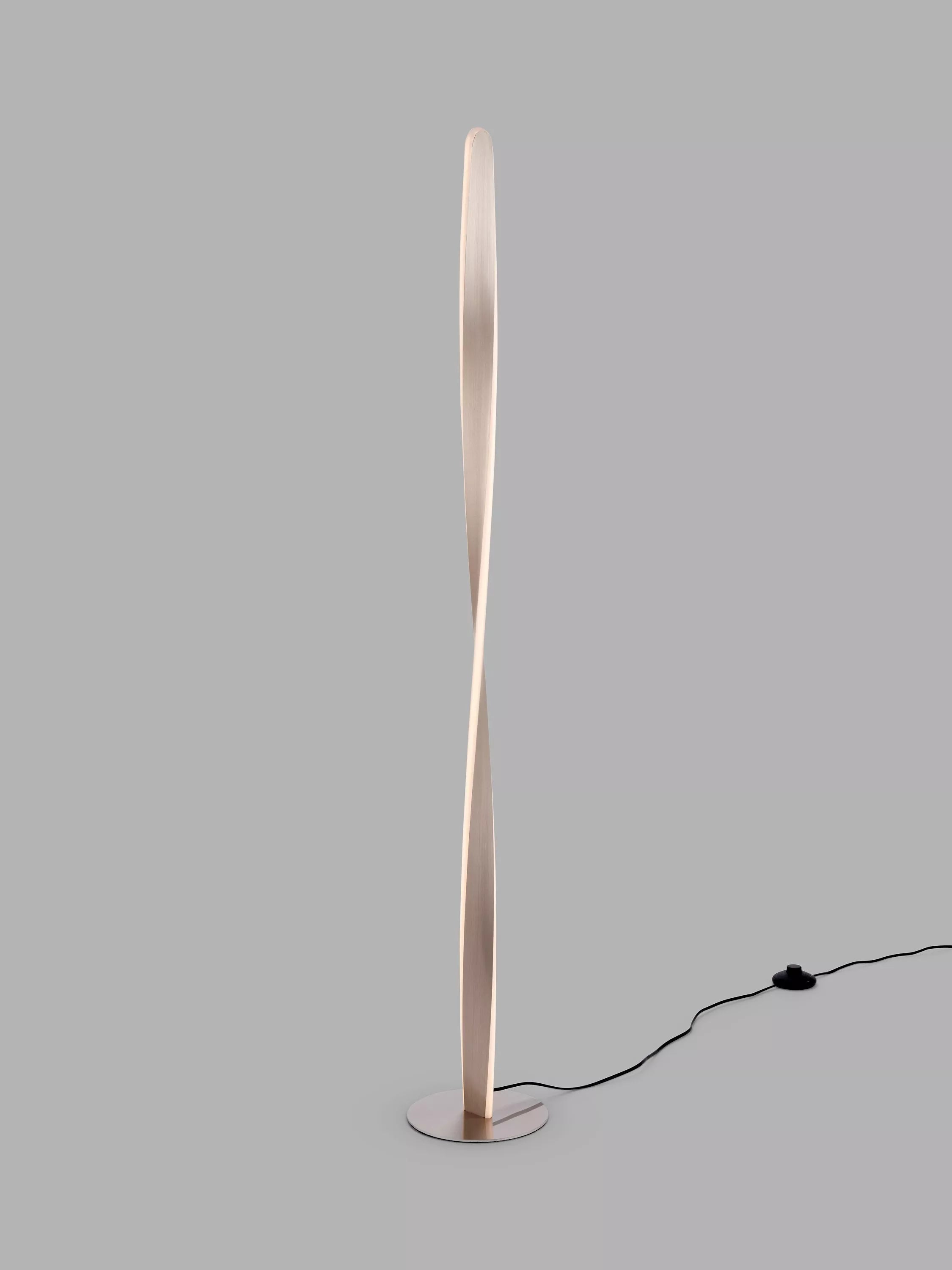 John Lewis Twist LED floor lamp brushed aluminium (British brand)