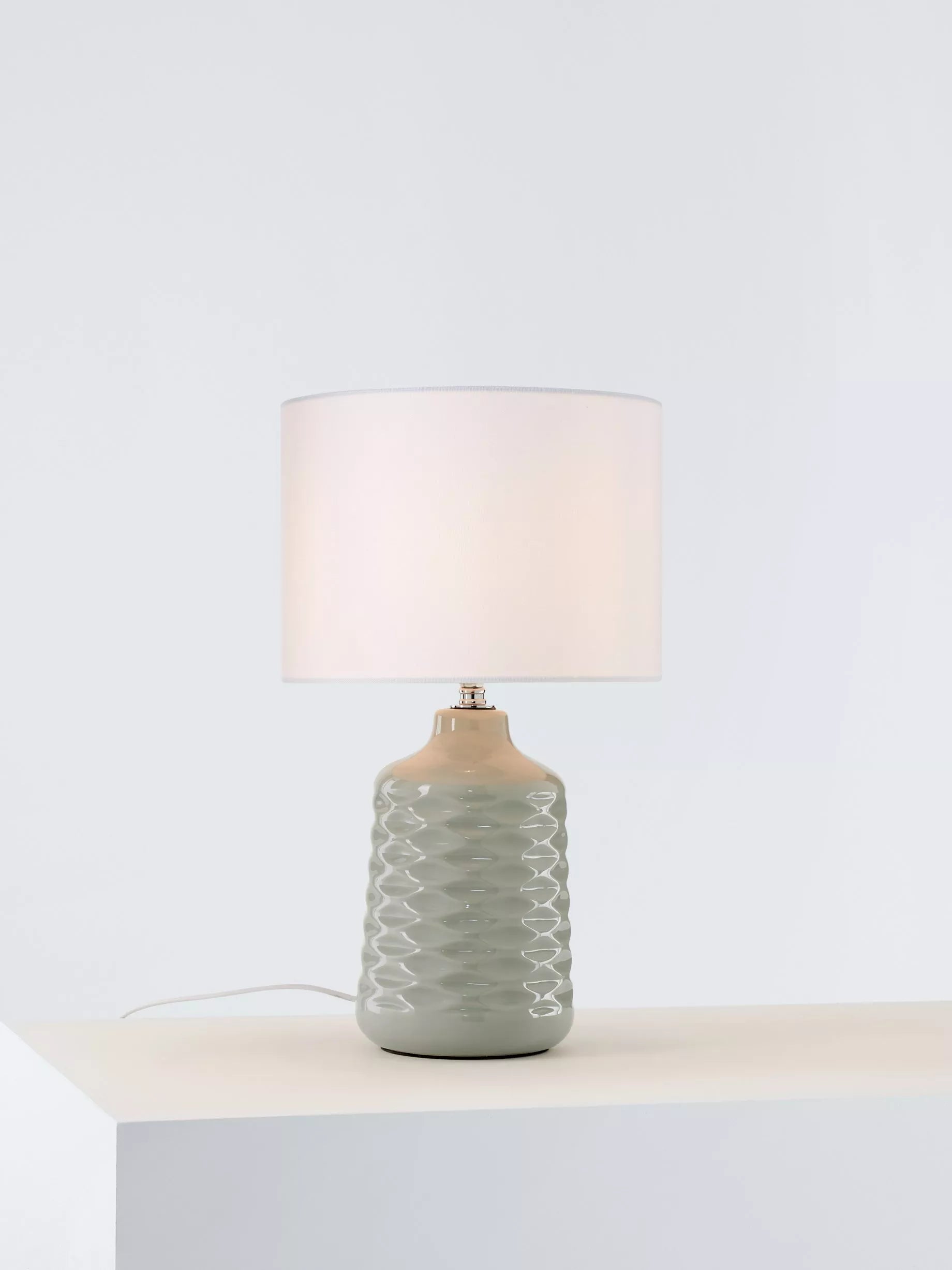 John Lewis Annie Ceramic Table Lamp, Grey