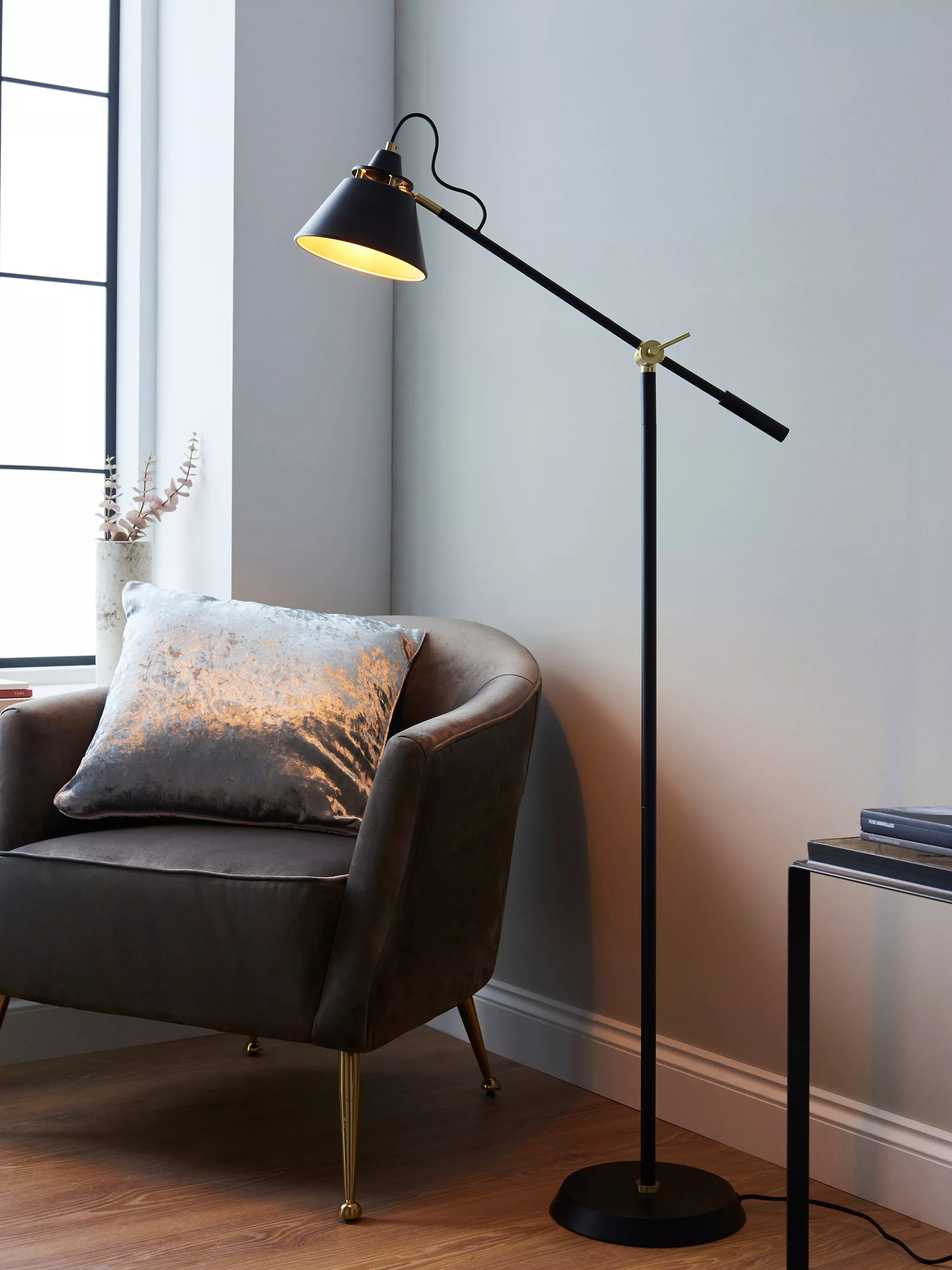 John Lewis Bureau Floor Lamp Matt Black - British product