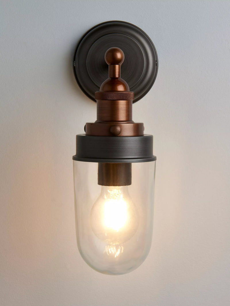 John Lewis Baldwin outdoor wall light pewter copper - British product