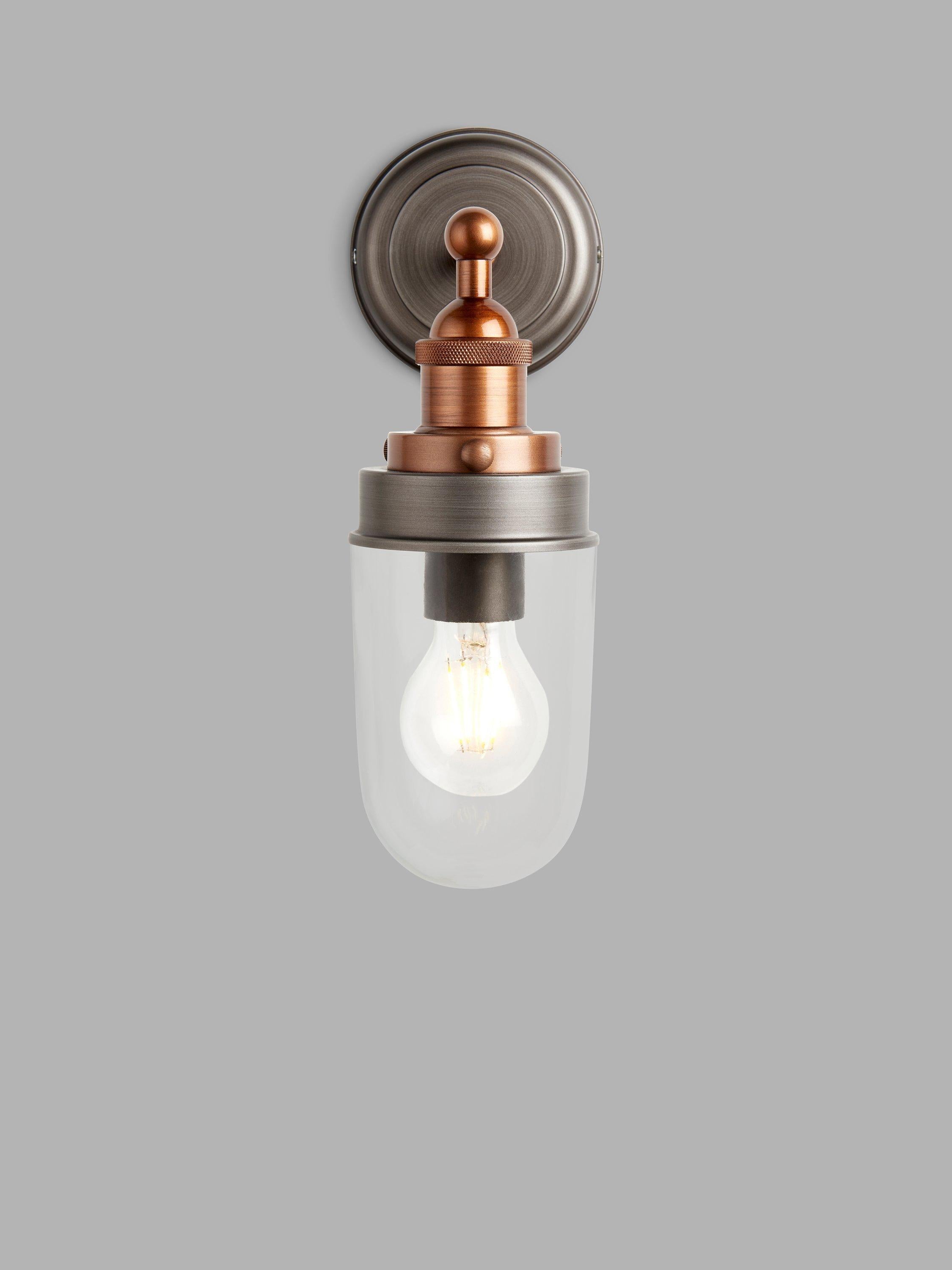 John Lewis Baldwin outdoor wall light pewter copper - British product