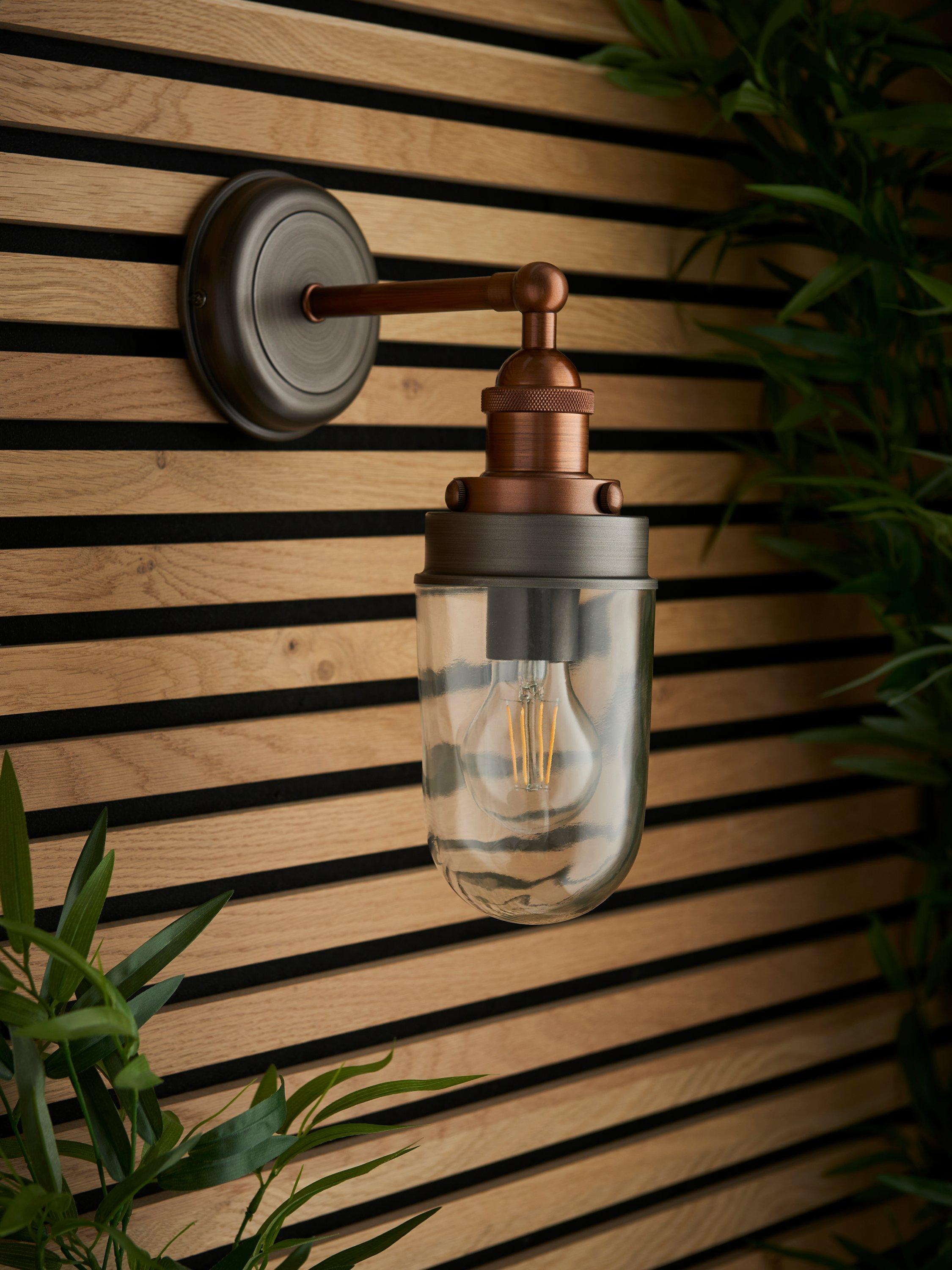 John Lewis Baldwin outdoor wall light pewter copper - British product