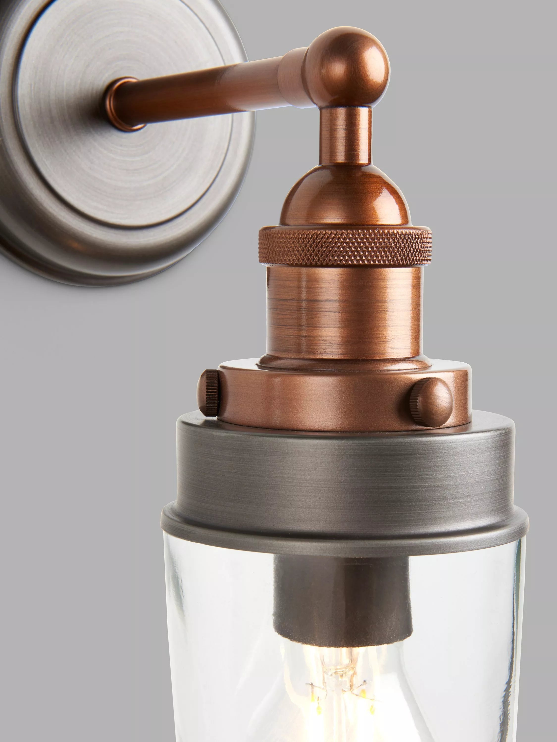 John Lewis Baldwin outdoor wall light pewter copper - British product