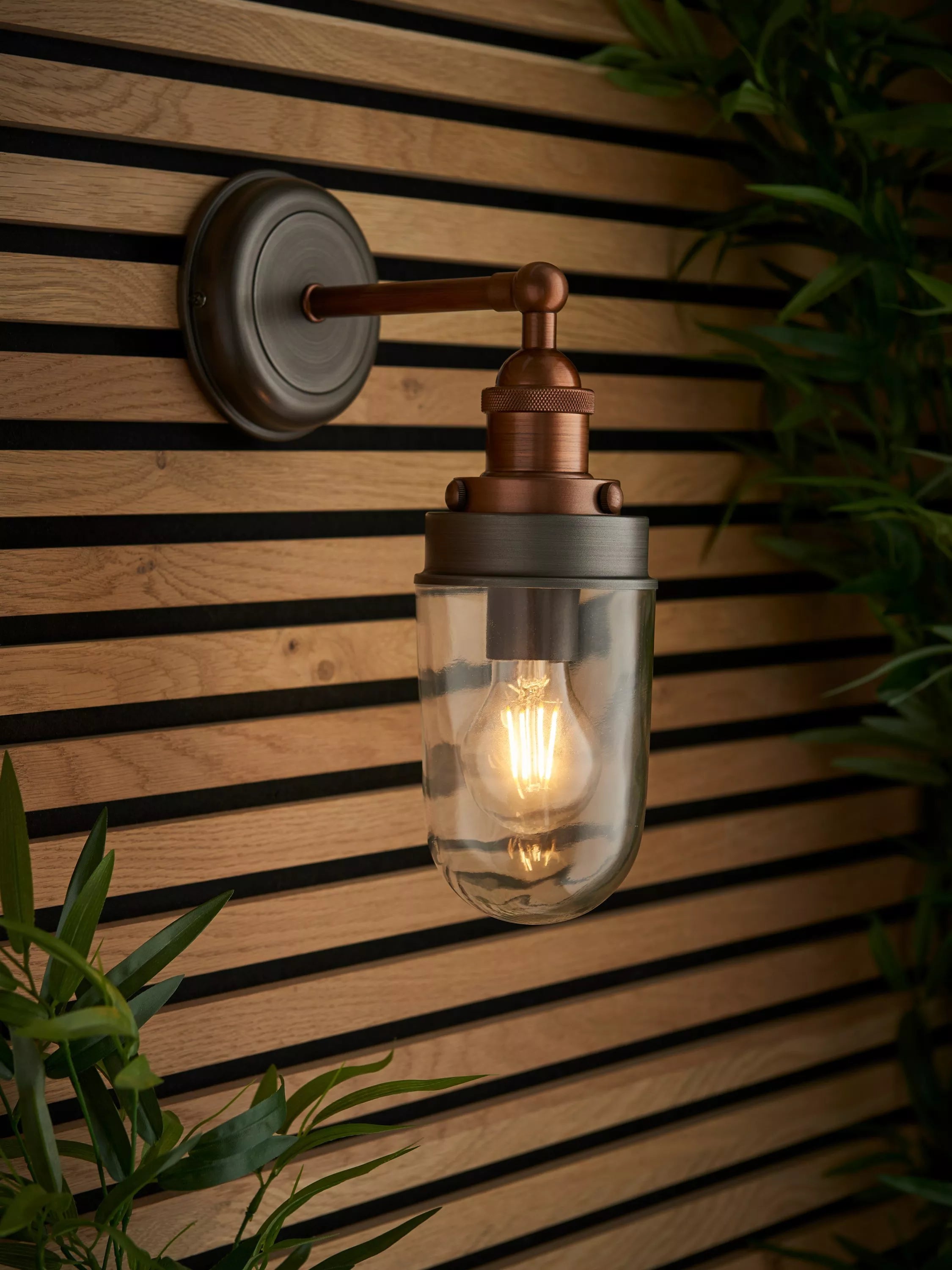 John Lewis Baldwin outdoor wall light pewter copper - British product
