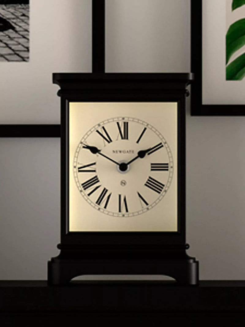 Newgate Timelord mantel clock Roman numerals, imported from the UK