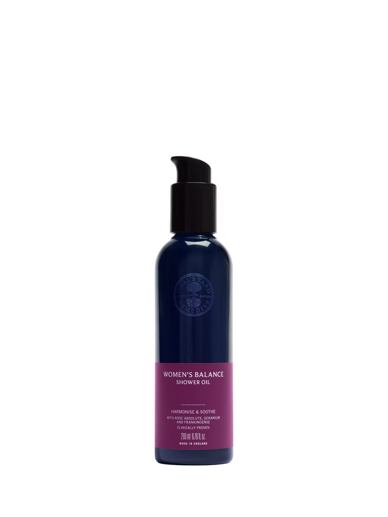 Neal's Yard Remedies Women's Balance Shower Oil 200ml, imported from the UK