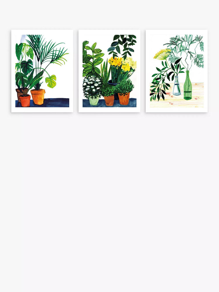 John Lewis ANYDAY Marta Chojnacka 'Botanical' Unframed Print, Set of 3, 40 x 30cm, Green