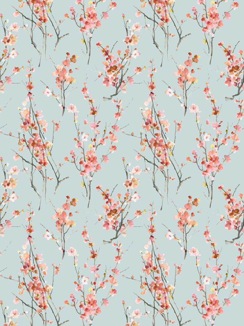 Voyage Seville furnishing fabric floral cotton linen - British product