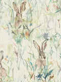 Voyage Jack Rabbit furnishing fabric rabbit pattern - British product