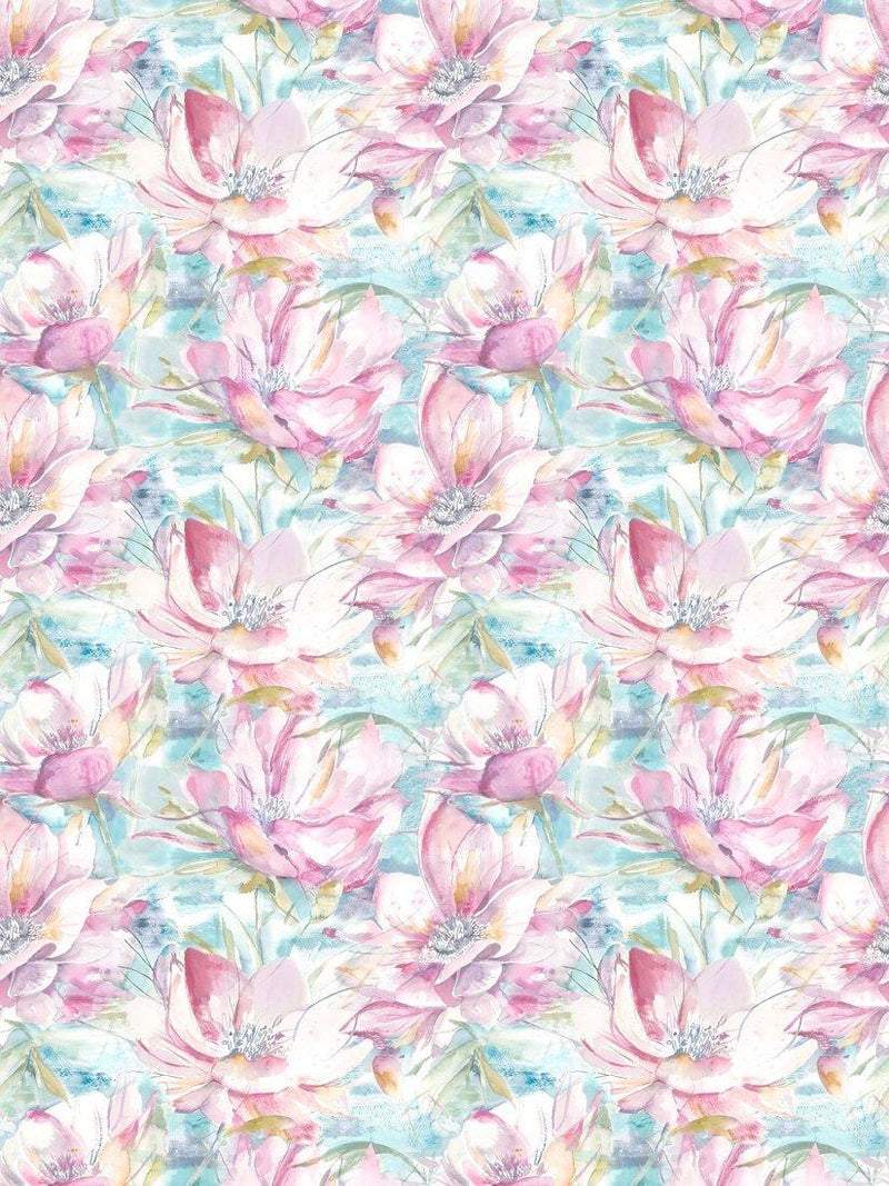 Voyage Dusky Blooms floral furnishing fabric, imported from the UK