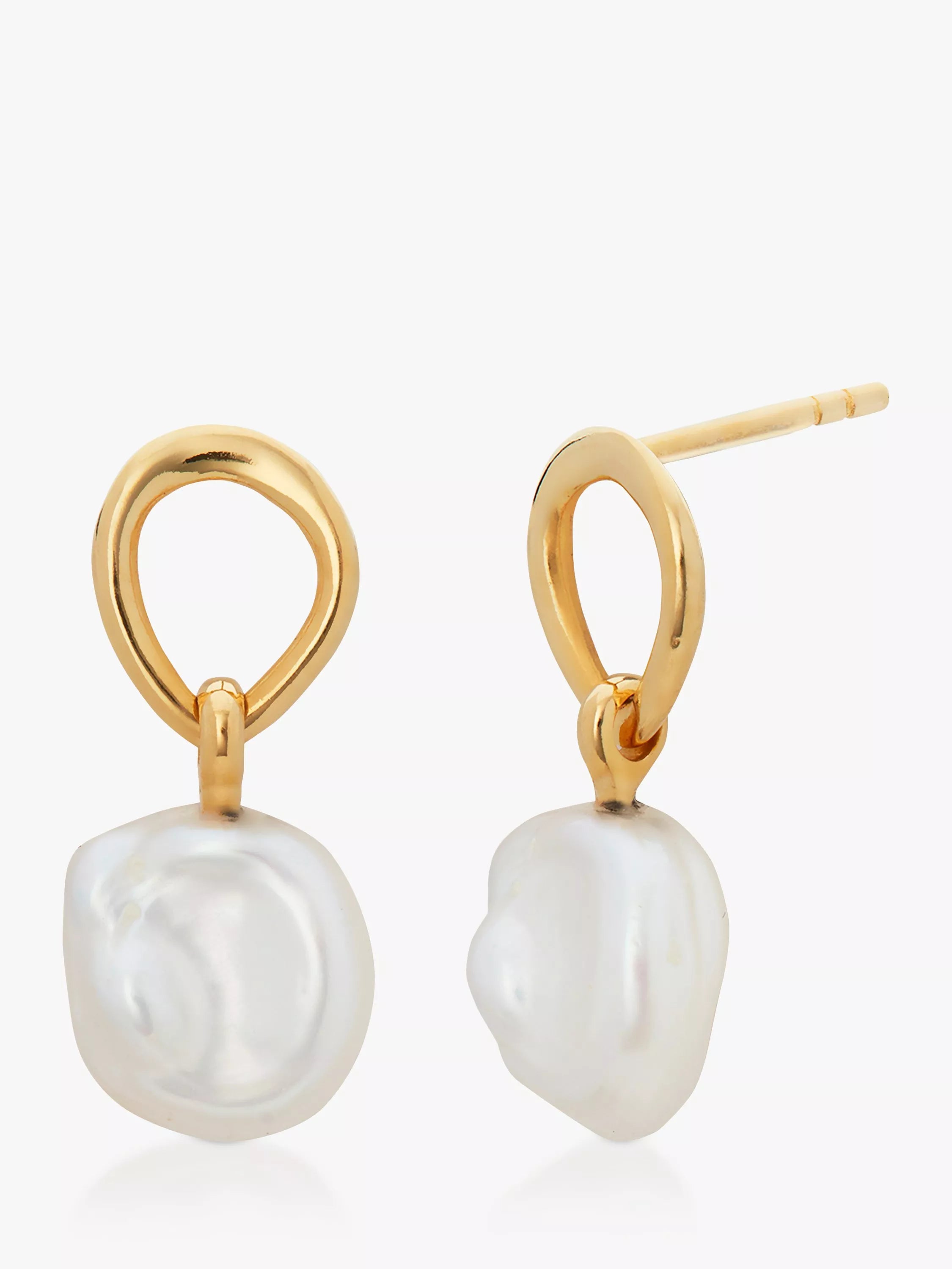 Monica Vinader Keshi Pearl Drop Earrings - British product