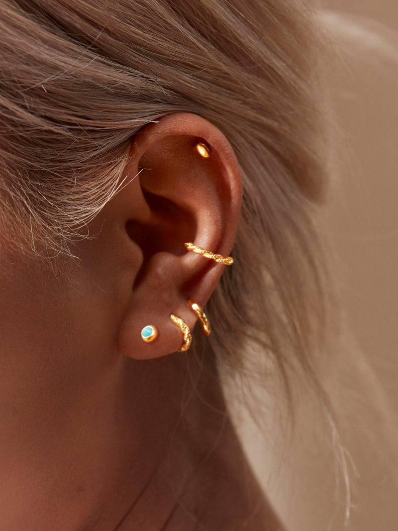 Monica Vinader Mini Gem Stud earrings 4x4mm (British brand)