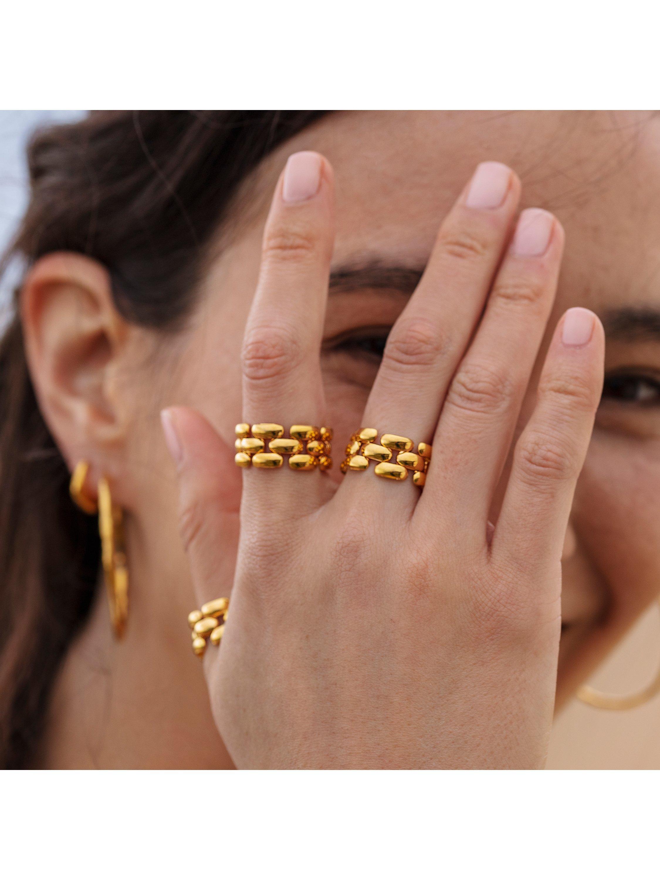 Monica Vinader chain ring gold vermeil (British brand)