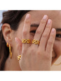 Monica Vinader chain ring gold vermeil (British brand)